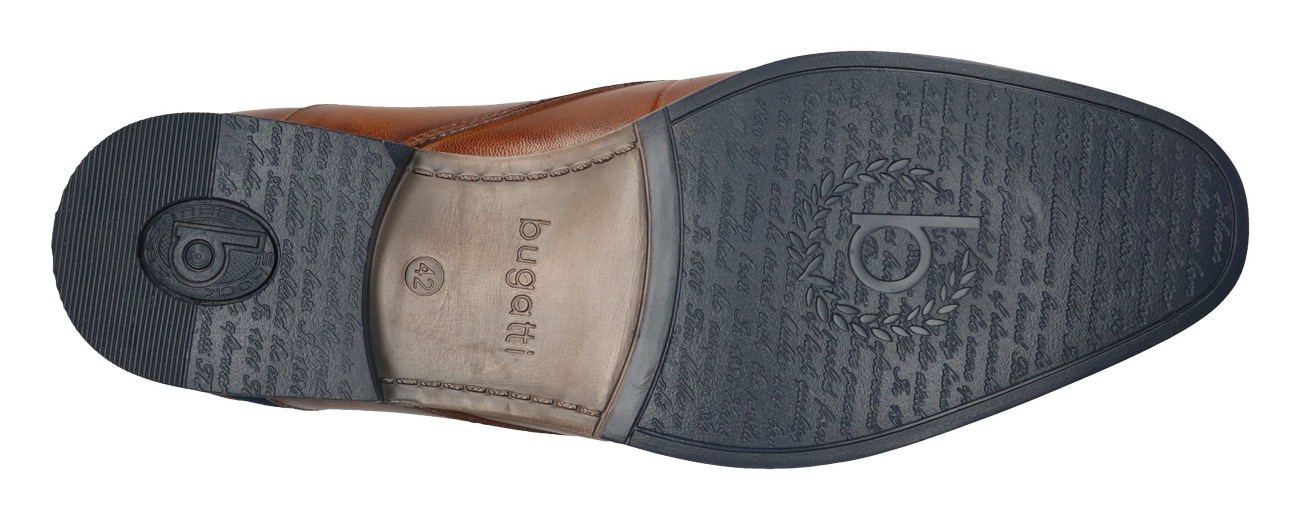 bugatti Schnürschuh, mit Bugatti Logo, schmale Form, Freizeitschuh, Halbschuh, Schnürer