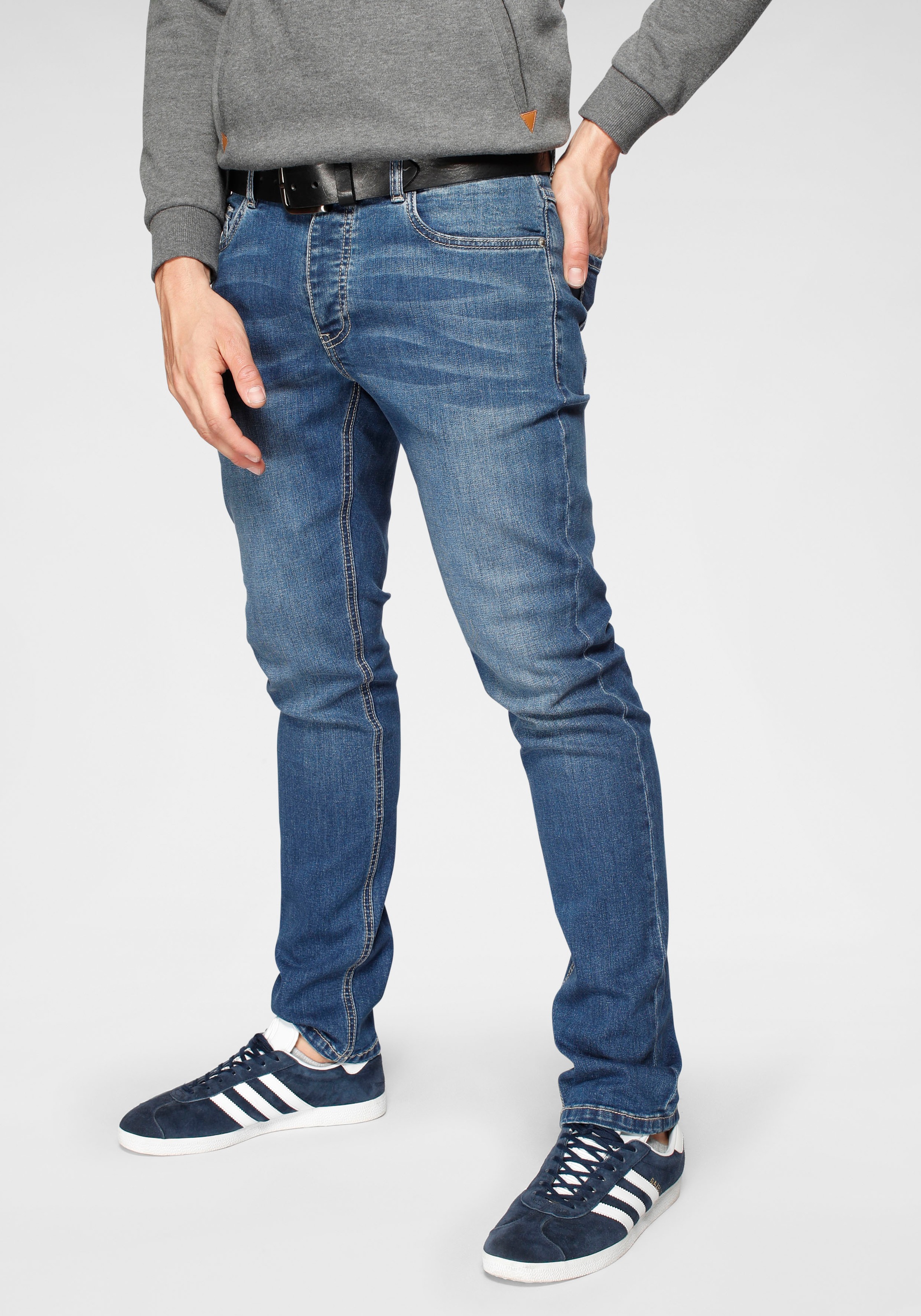 Image of John Devin Slim-fit-Jeans, mit Knopfleiste bei Ackermann Versand Schweiz