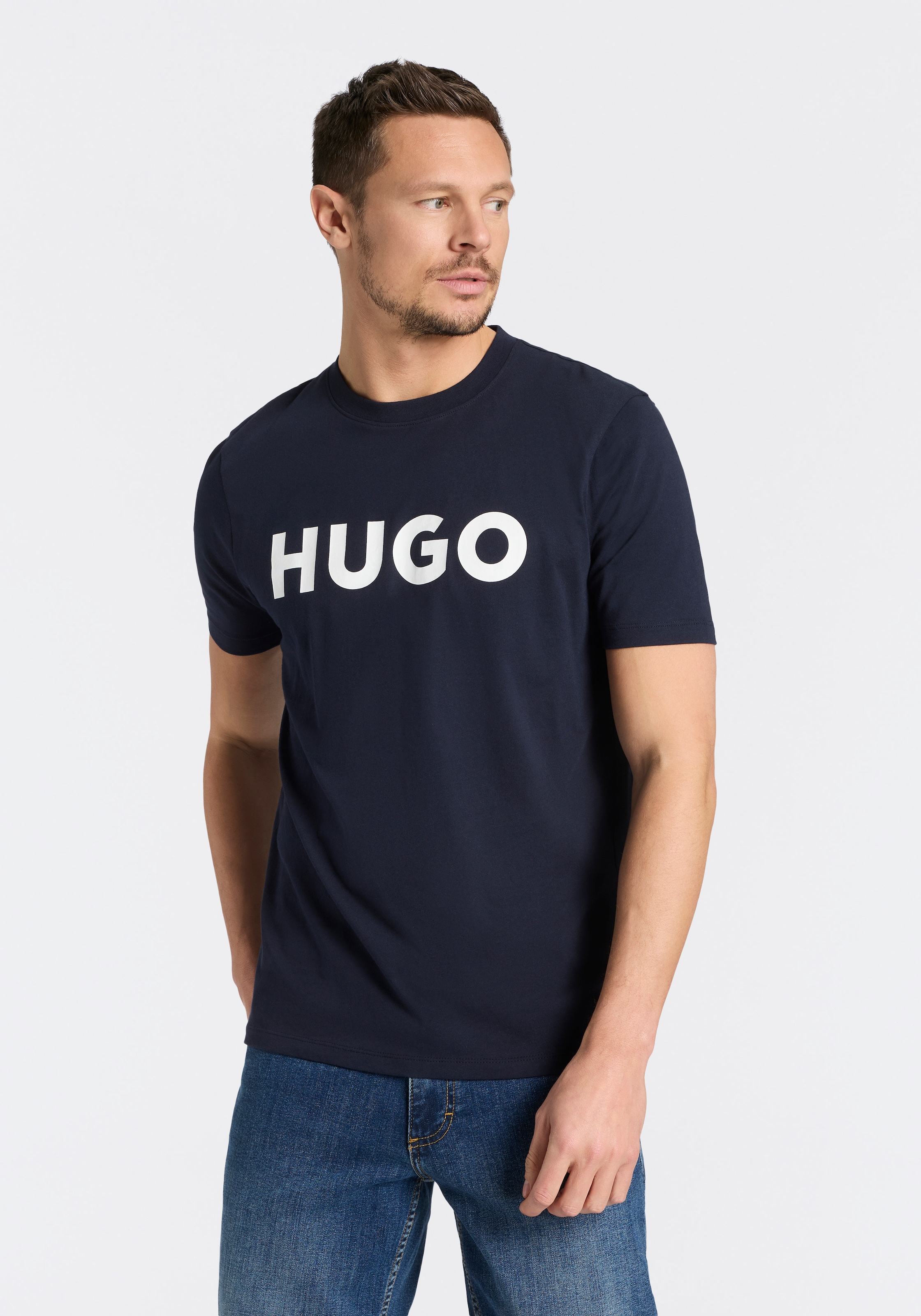 HUGO T-shirt »Dulivio« Rundhalsausschnitt, Regular Fit, Must have Basic