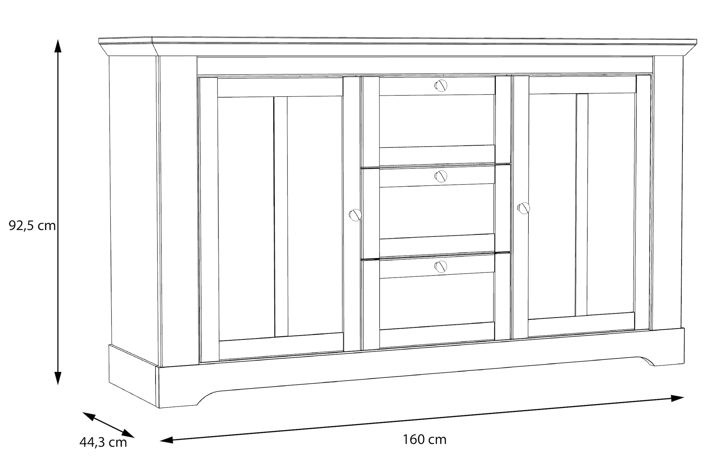FORTE Commode combinée »Iloppa« style maison de campagne