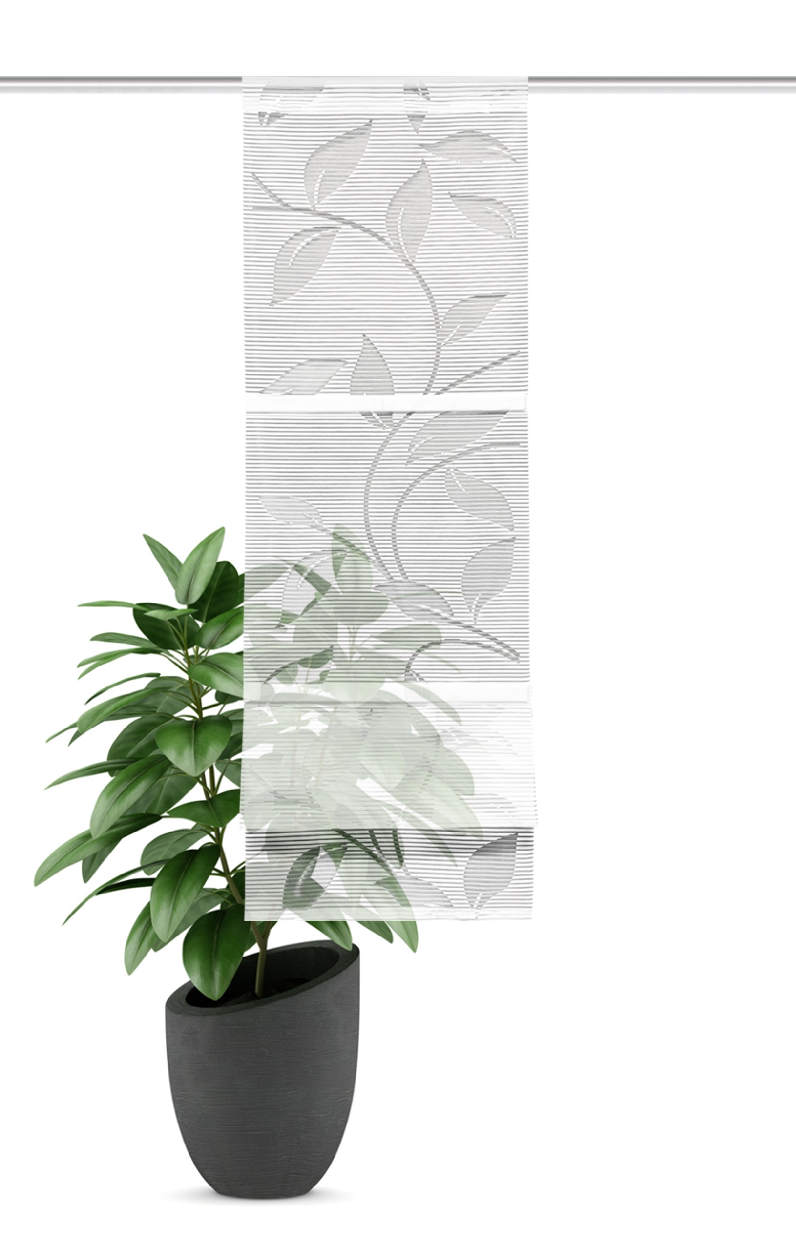 HOME WOHNIDEEN Store magnétique »RANA« mit Passage tige MAGNETROLLO, EFFET BAMBOU, DÉCOUPEUR