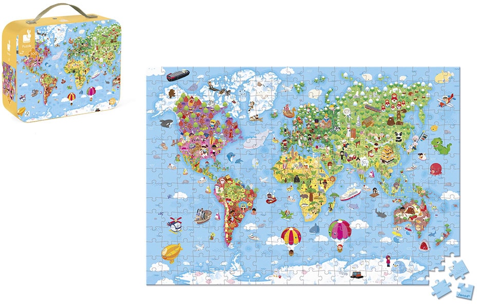 Janod Puzzle »Weltkarte«, FSC®- schützt Wald - weltweit
