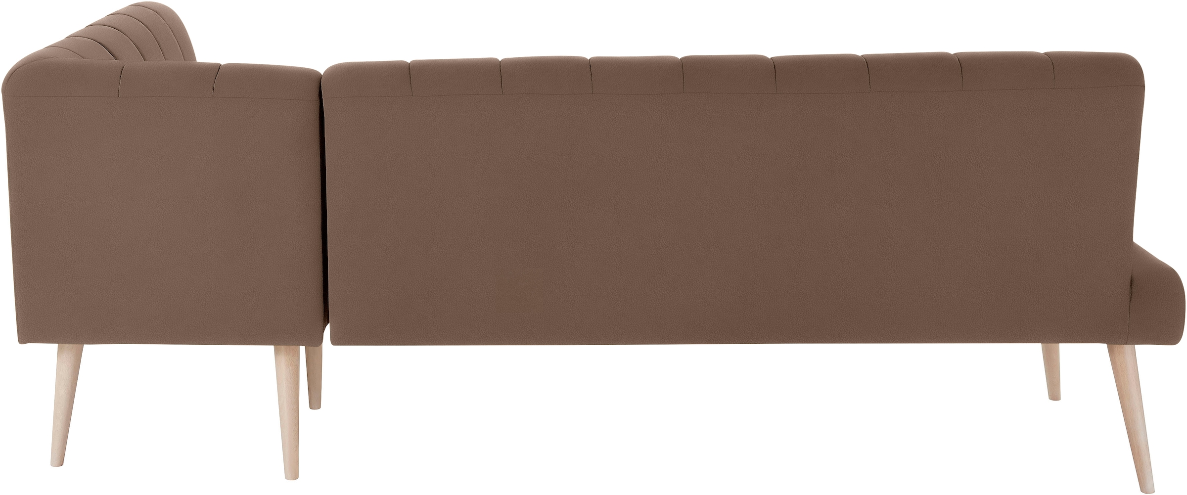 exxpo - sofa fashion Eckbank »Costa, moderne Rückensteppung, bequem und elegant, hoher Holzfuss«, hochwertig verarbeitet, Frei im Raum stellbar