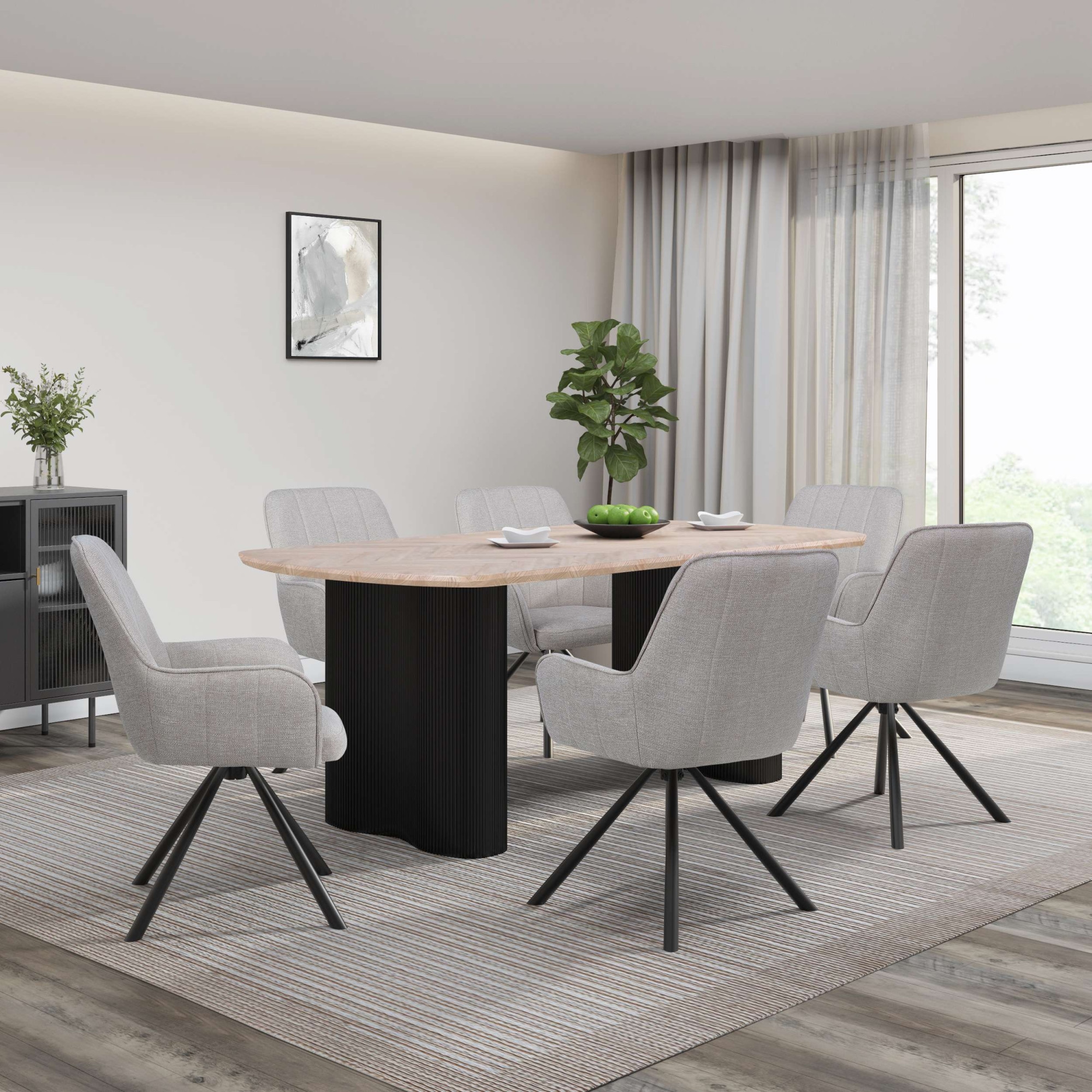 GOODproduct Chaise de salle à manger »Flaurent« () 2 cuisgepolsterte Rückenlehne, Armlehne und Sitzfläche, Sitzhöhe 50 cm