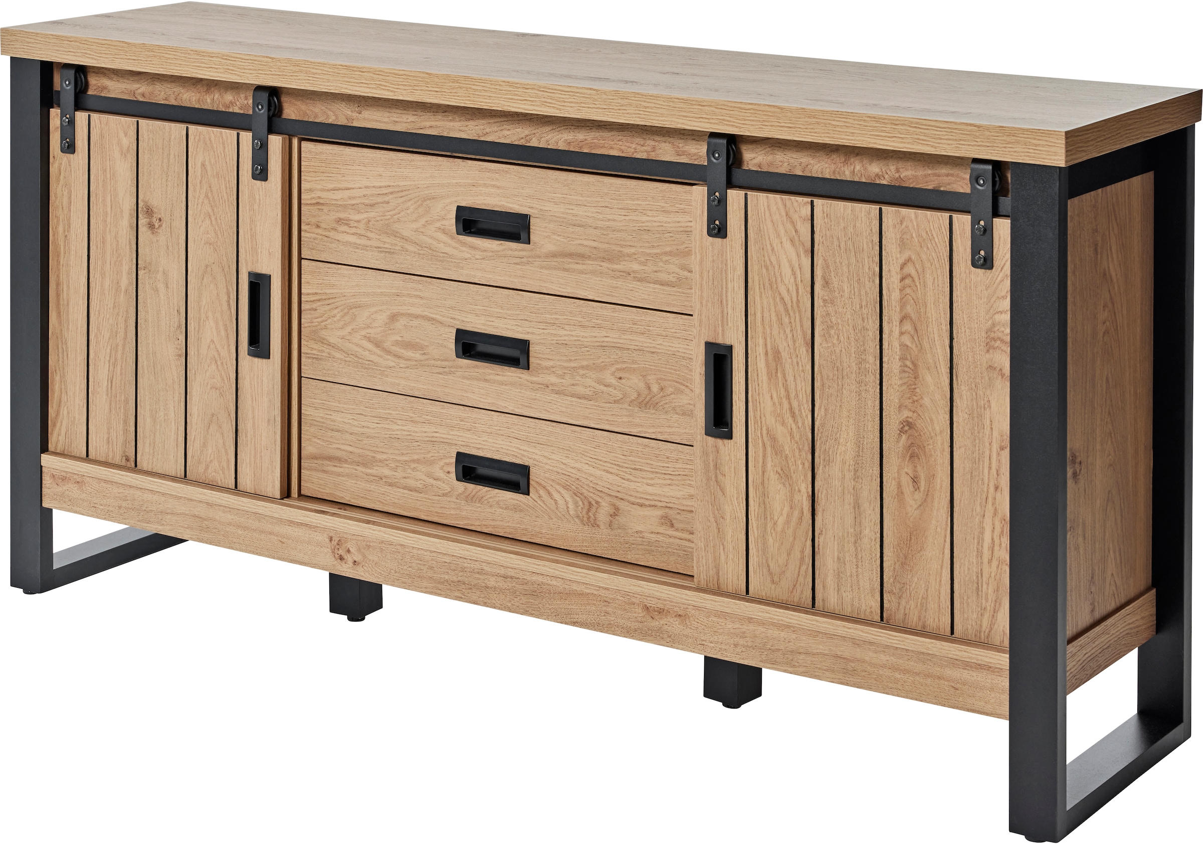 Jahnke Sideboard »SLIDE SBS 150« 1 Stk. tlg. Sideboard mit 2 Schiebetüren, Metallgestell, Breite ca. 150cm