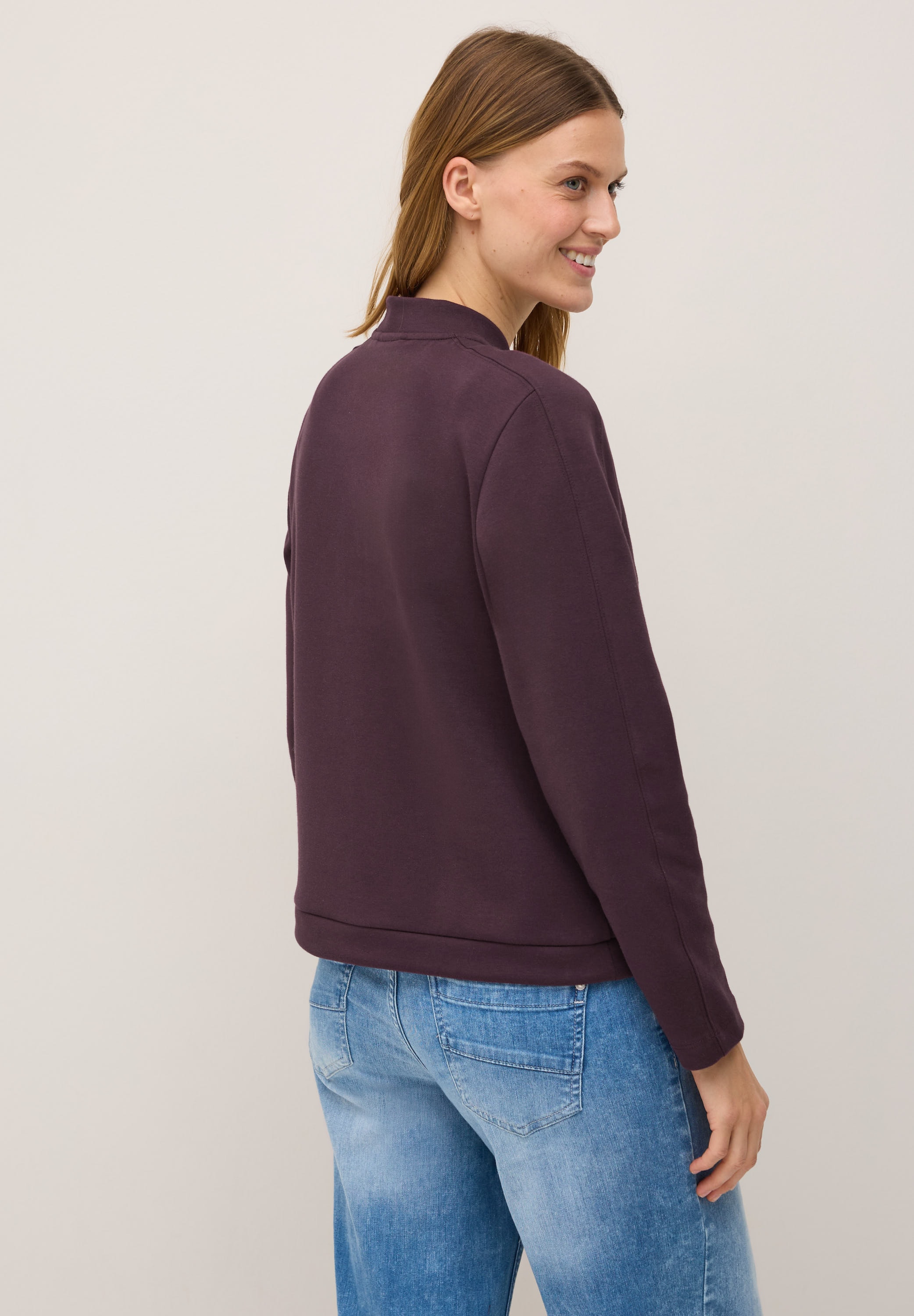 Cecil Sweatjacke, Sweat Blouson mit Tunnelzug und Stehkragen