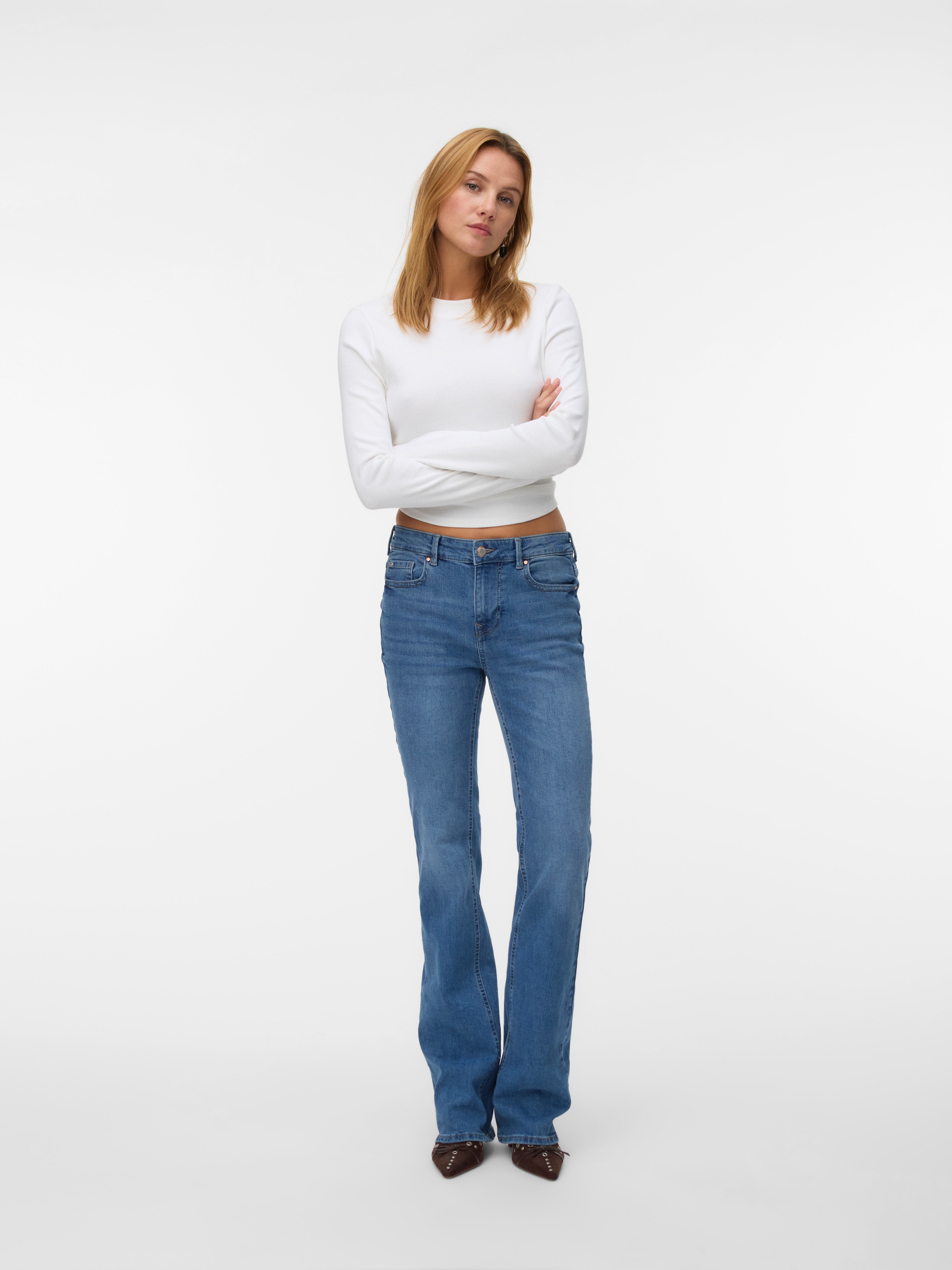 Vero Moda Bootcut-Jeans »VMFLASH MR FLARED POCKET JNS RA3042 NOOS«