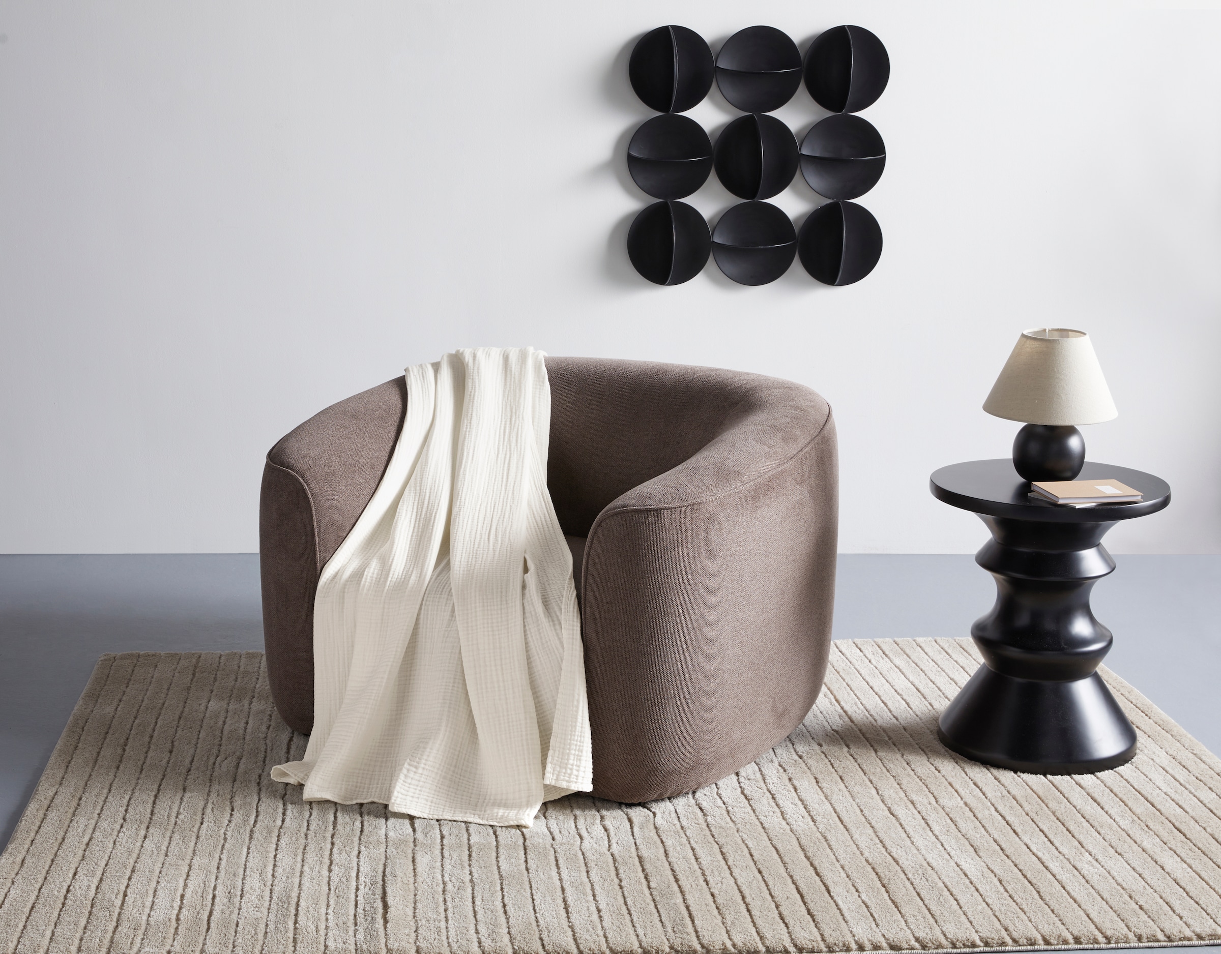 LeGer Home by Lena Gercke Couverture d'intérieur »HEVIN« Tagesdecke im Baumwoll-Crinkle-Effekt, Musselin, Kuscheldecke