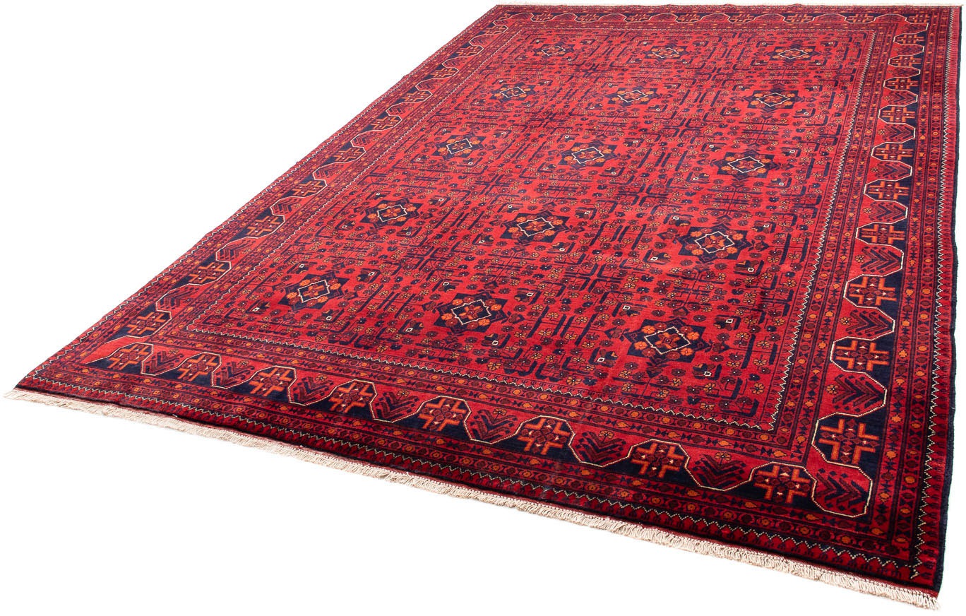 Image of morgenland Orientteppich »Afghan - Kunduz - 301 x 205 cm - dunkelrot«, rechteckig, 7 mm Höhe, Wohnzimmer, Handgeknüpft, Einzelstück mit Zertifikat bei Ackermann Versand Schweiz