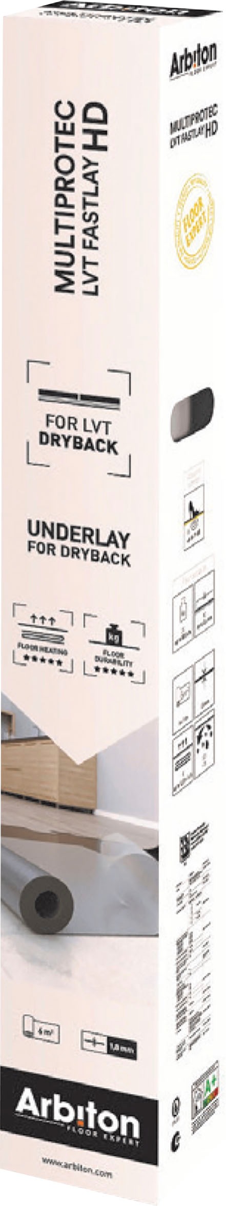 Image of Arbiton Trittschalldämmplatte »Arbiton Muliprotec LVT Fastlay HD«, (1 St.), Selbstklebe-Unterlage für Klebe-Vinylbeläge bei Ackermann Versand Schweiz