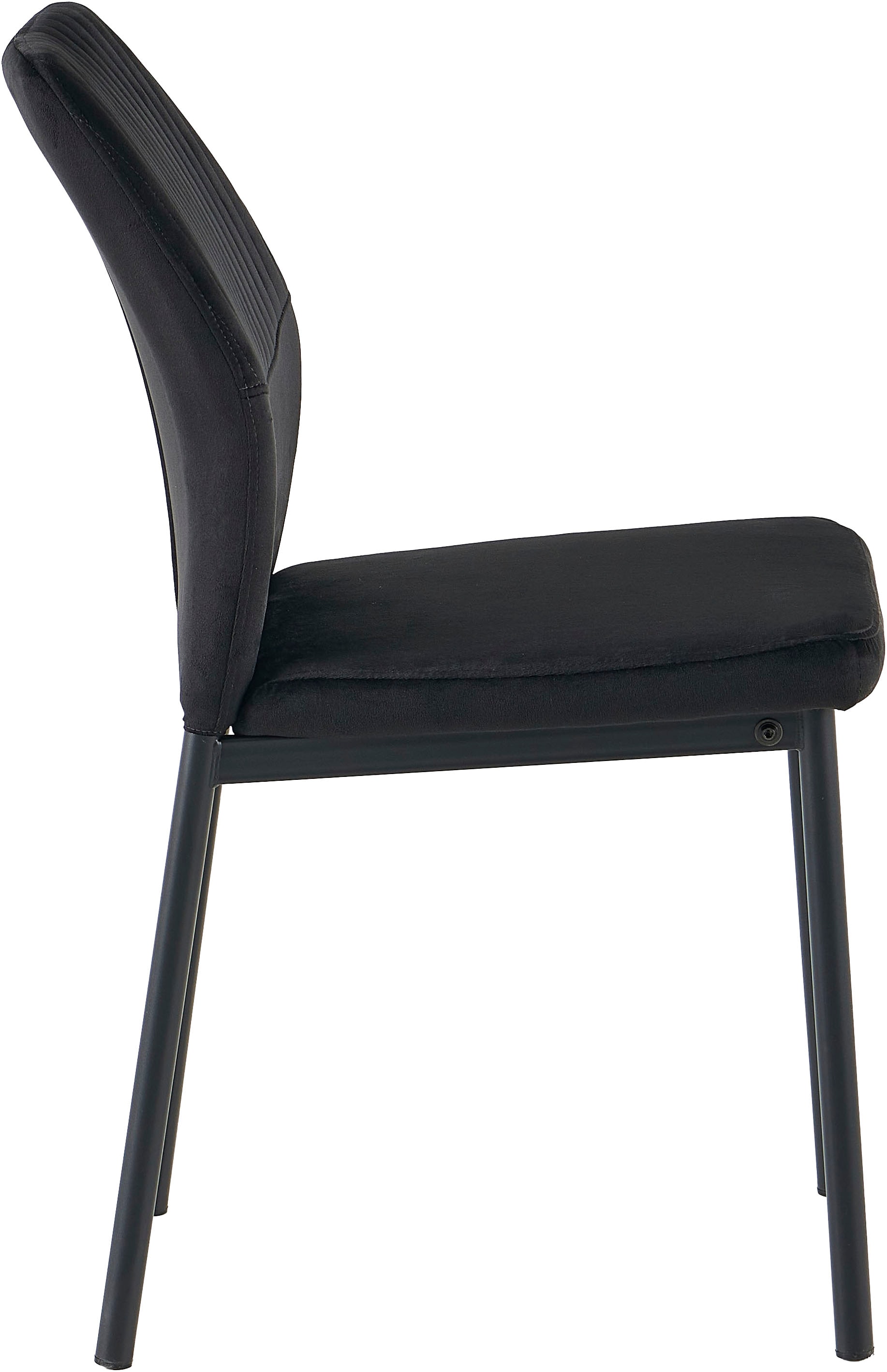 GOODproduct Ensemble de salle à manger »Freya, Set, 4-tlg.« Ensemble, 4 tlg. Table à manger ronde 90 cm en pierre frittée, cuivre noir avec 3 chaises en velours