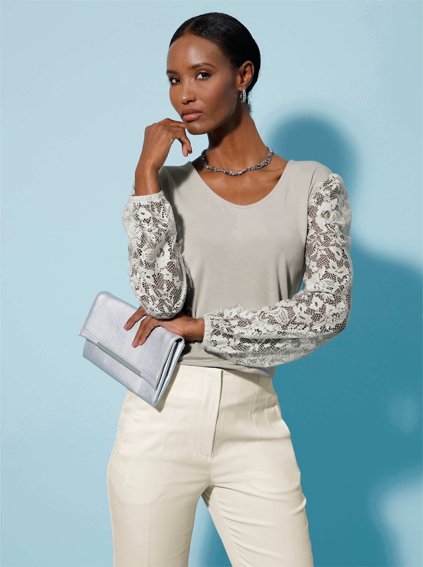 Image of creation L Langarmshirt "Lyocell-Shirt" 1 tlg.