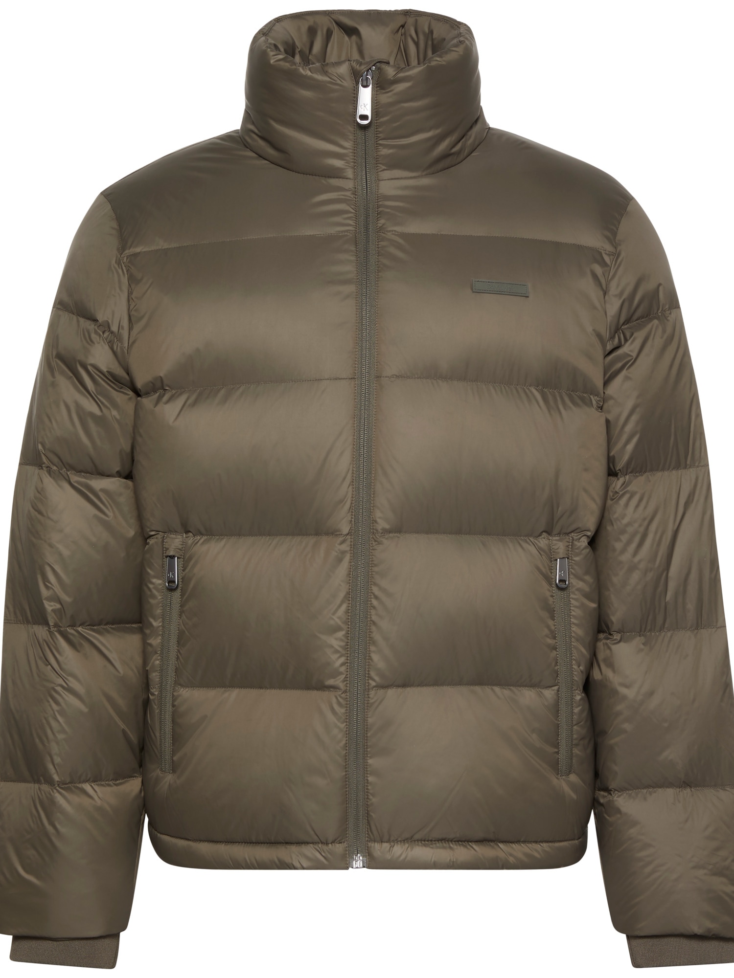 Calvin Klein Veste matelassée »LS MDWT NYLON CHNNL DOWN PUFFER« ohne Kapuze Mit Rundhalsaussschnitt, regular fit