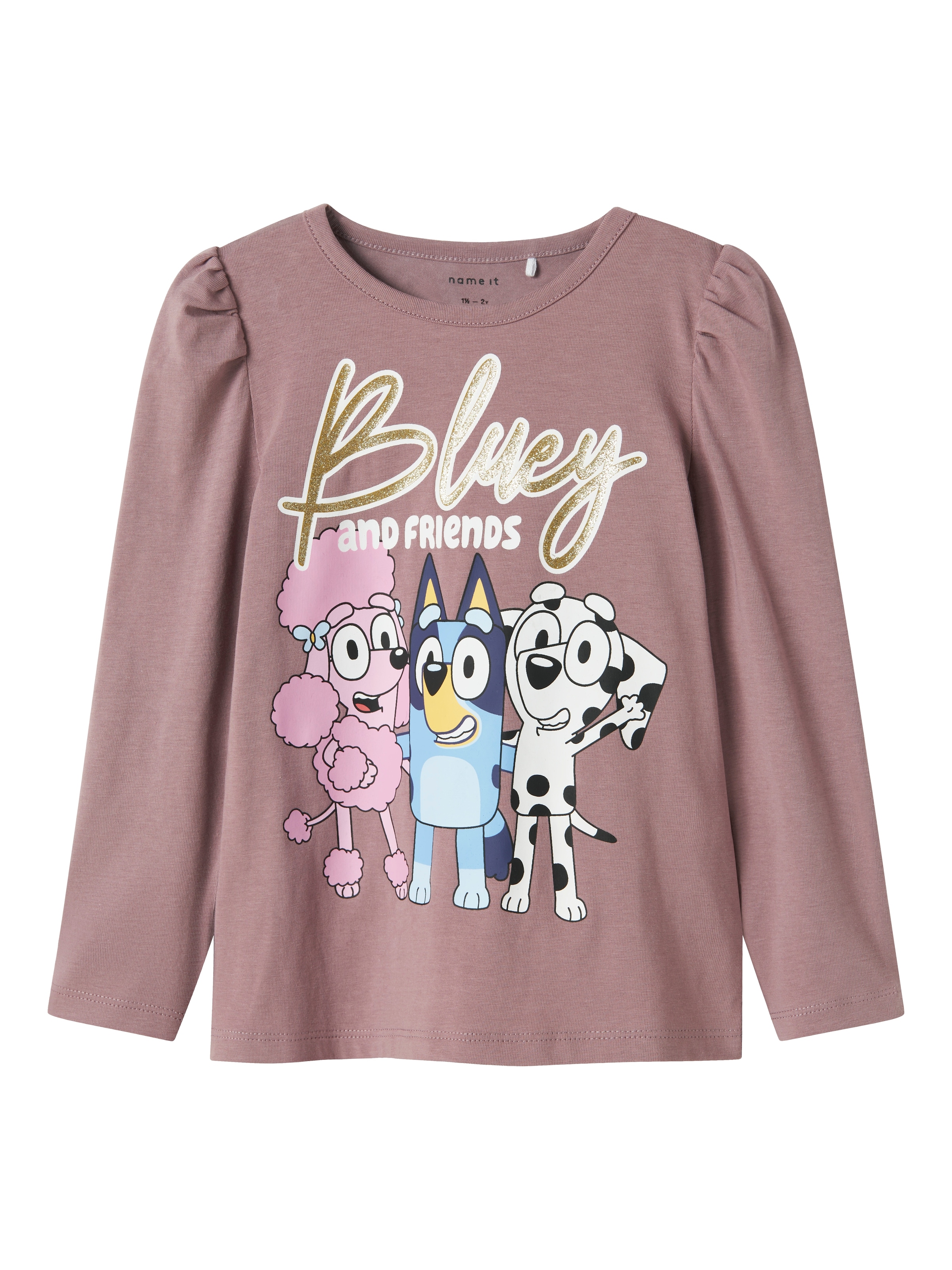 Name It Langarmshirt »NMFARIA BLUEY LS TOP NOOS SKY«, mit grossem Frontmotiv