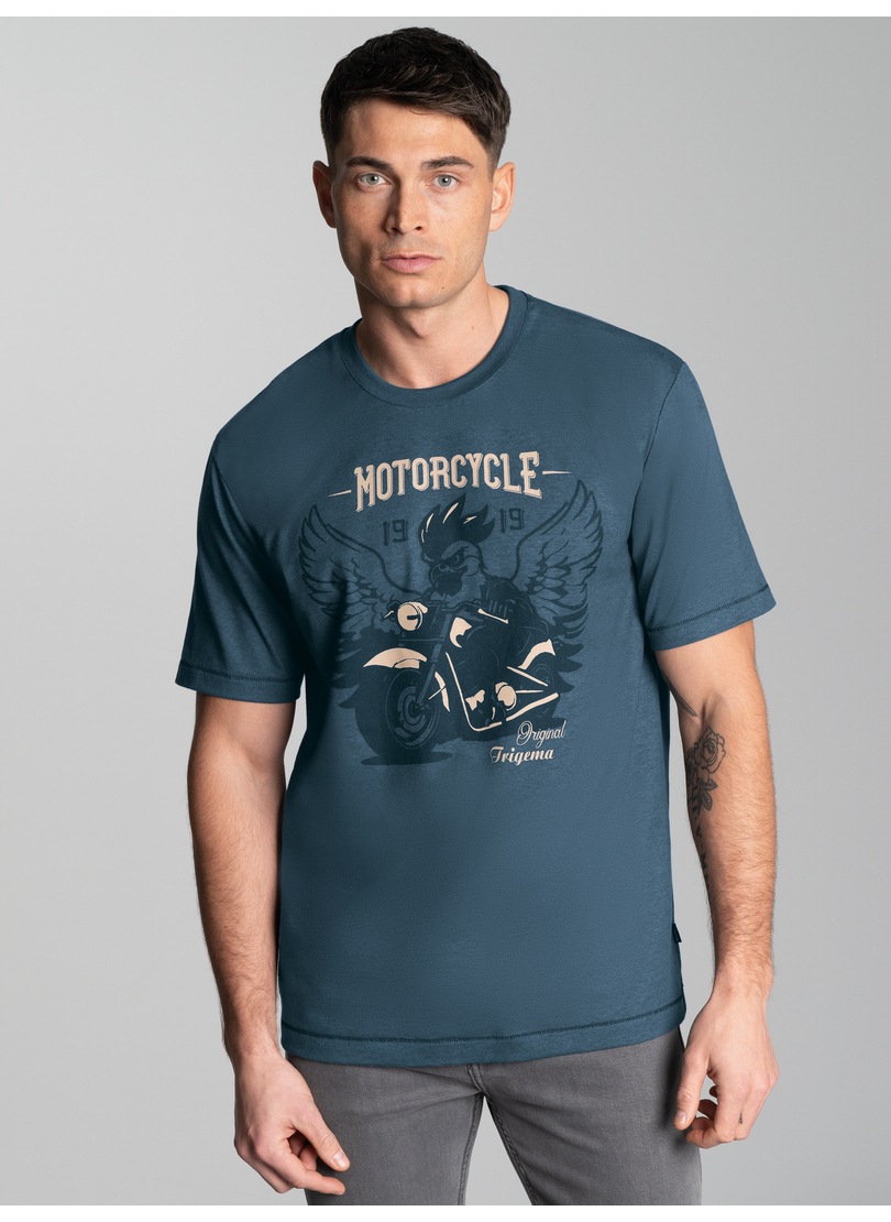 Trigema T-Shirt »TRIGEMA T-Shirt mit grossem Motorrad-Printmotiv« 1 Stk.