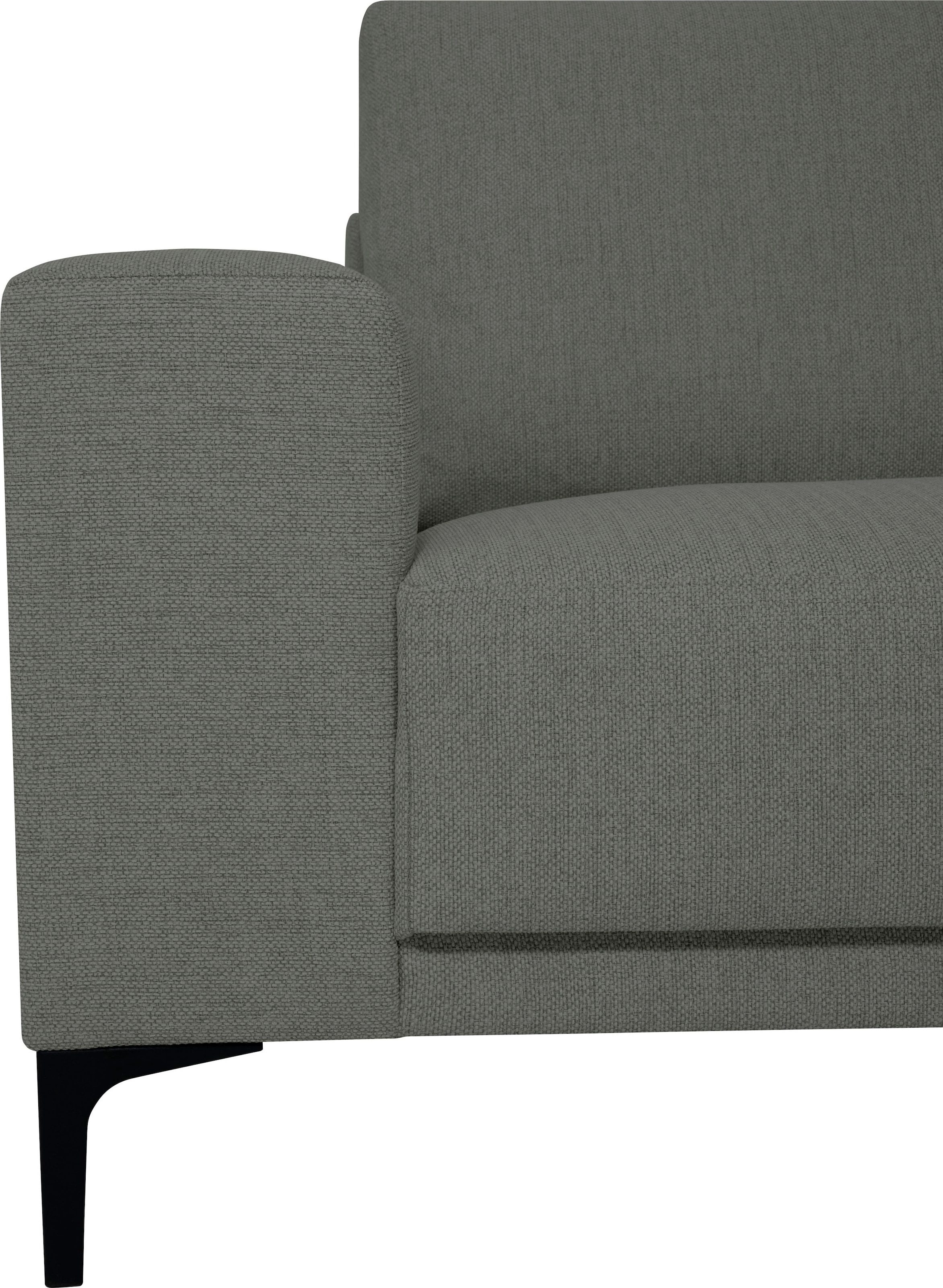 GOODproduct Ecksofa »Xander, L-Form,« Breite 289 cm, Webstoff, Soft-Touch Chenille, schwarze Metallfüsse
