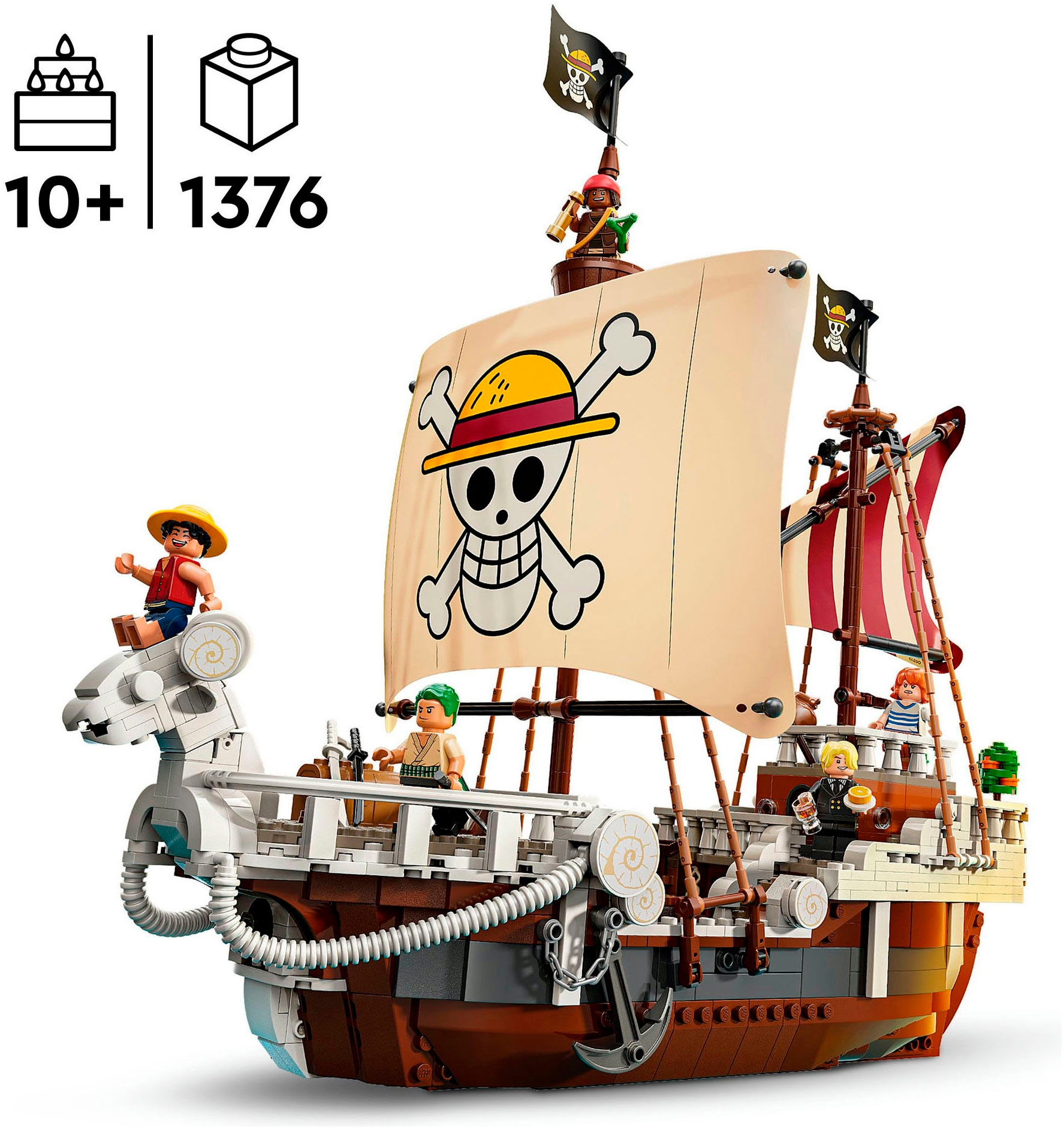 LEGO® Konstruktionsspielsteine »Das Piratenschiff Flying Lamb (75639), LEGO One Piece« Made in Europe
