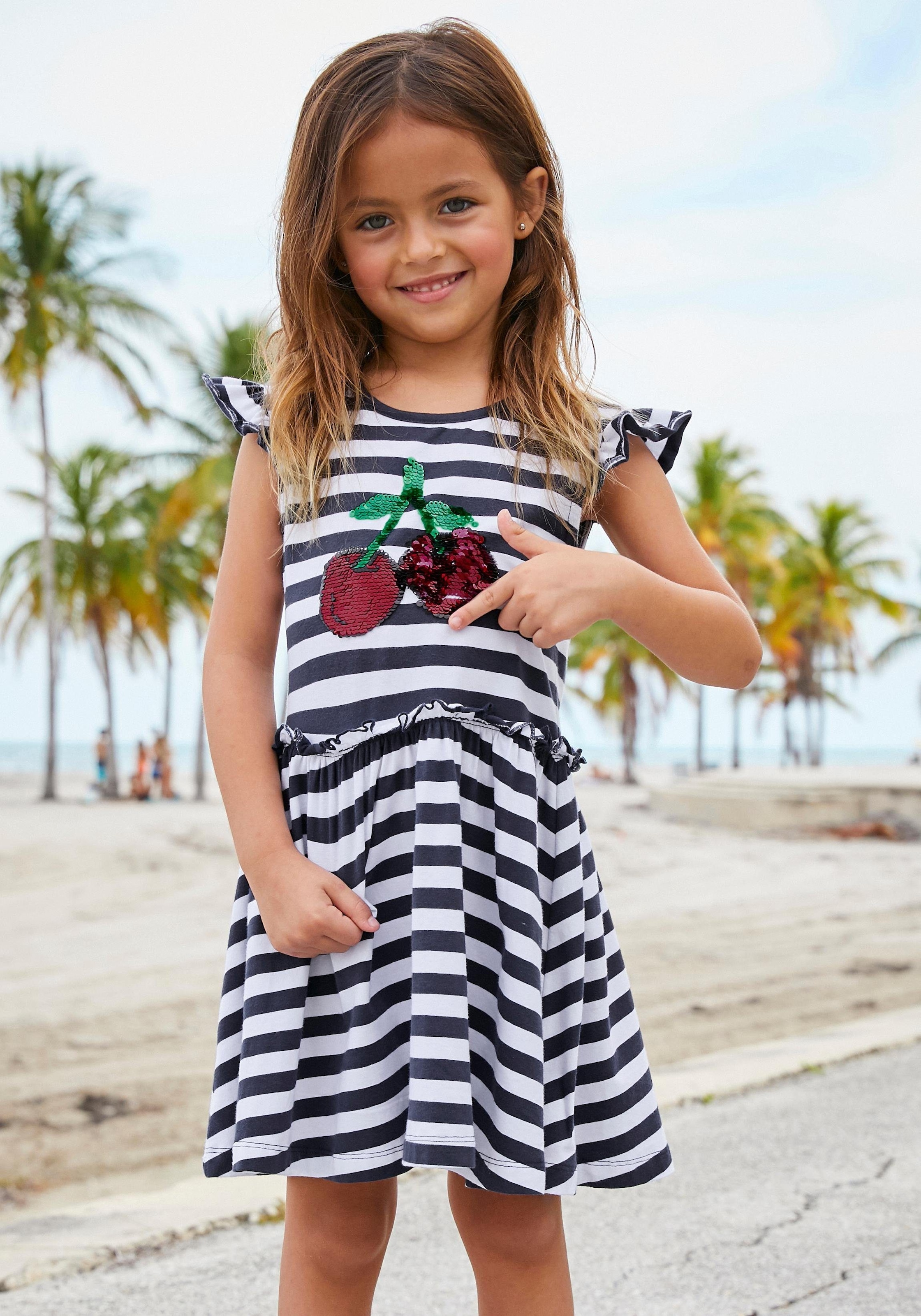 Jerseykleid »für kleine Mädchen«, mit Wendepailletten