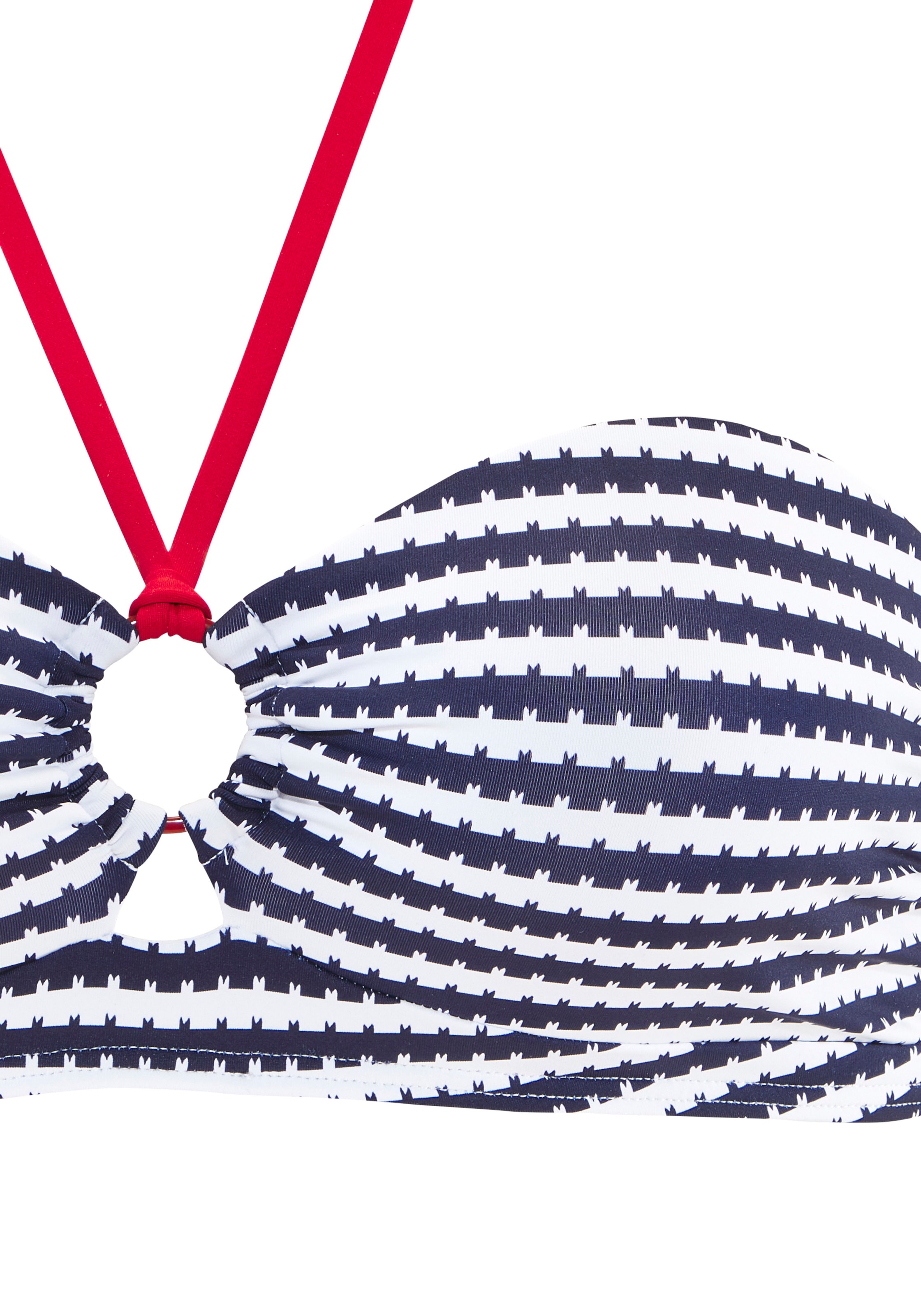 s.Oliver Top bikini bandeau »Elain« mit kontrastfarbigem Zierring