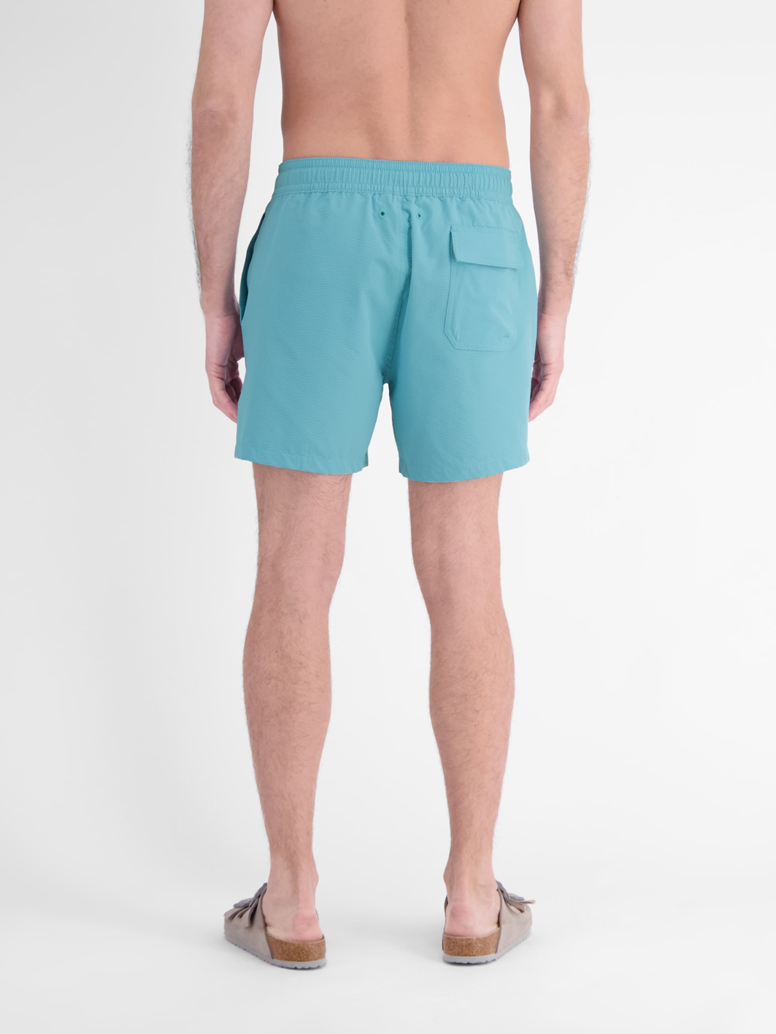 LERROS Short de plage  en seersucker, avec cordon de serrage