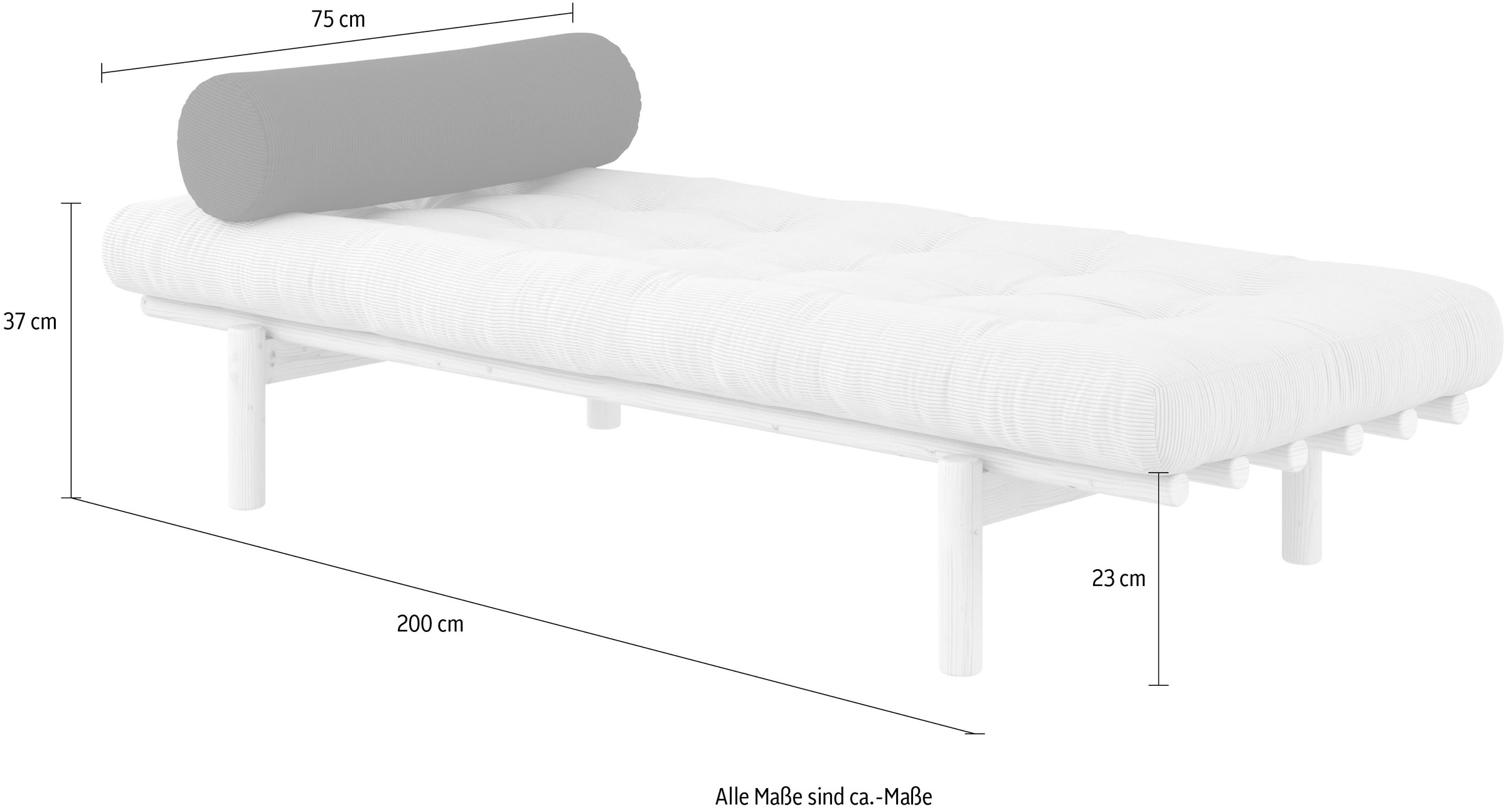 Karup Design Daybed »Next«, aus massiven Kiefernholz, inkl. Futonmatratze und Kissen