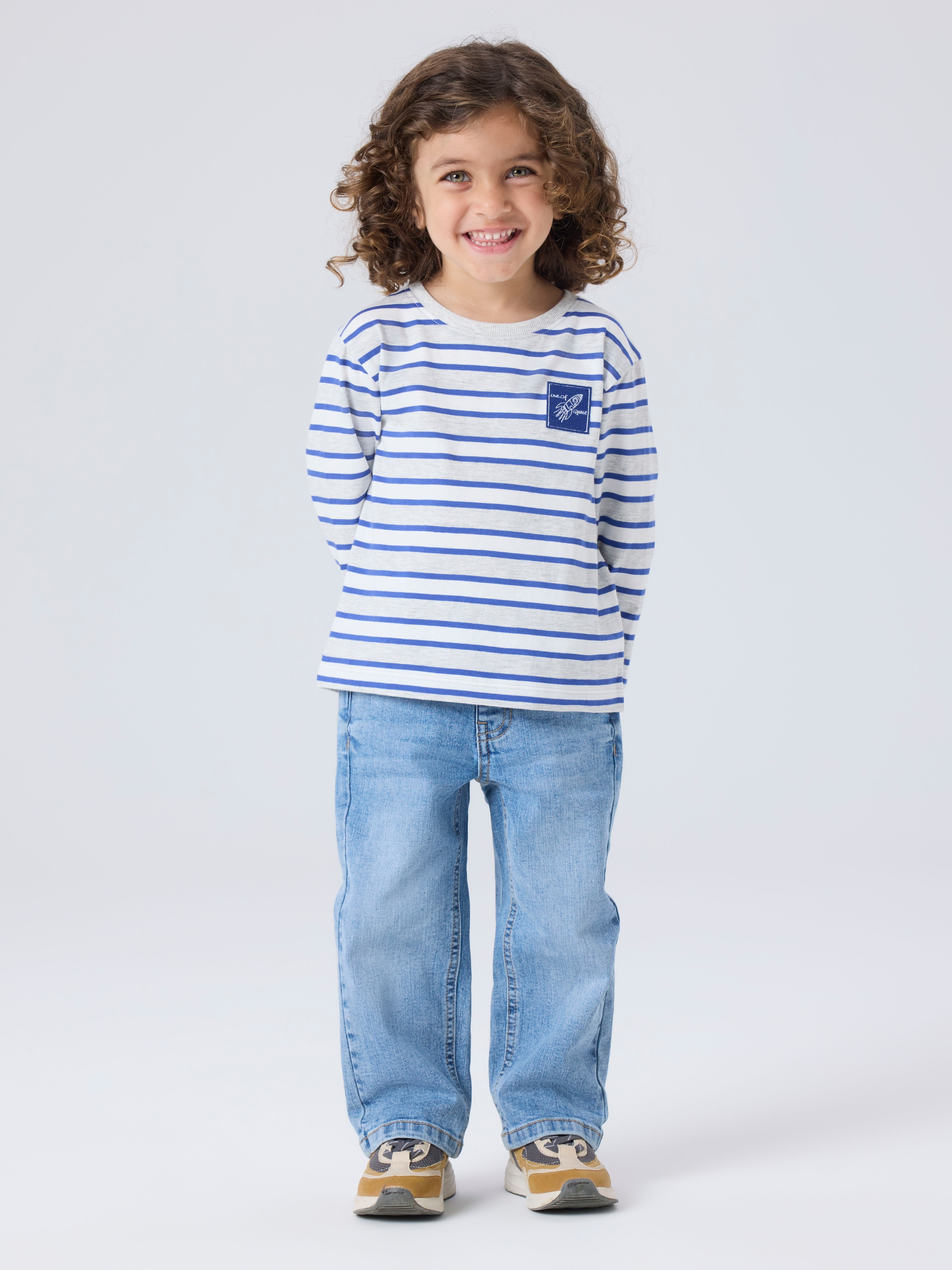 Name It T-shirt à manches longues »NMMKRISTIAN LS NREG TOP PB« coton, coupe régulière
