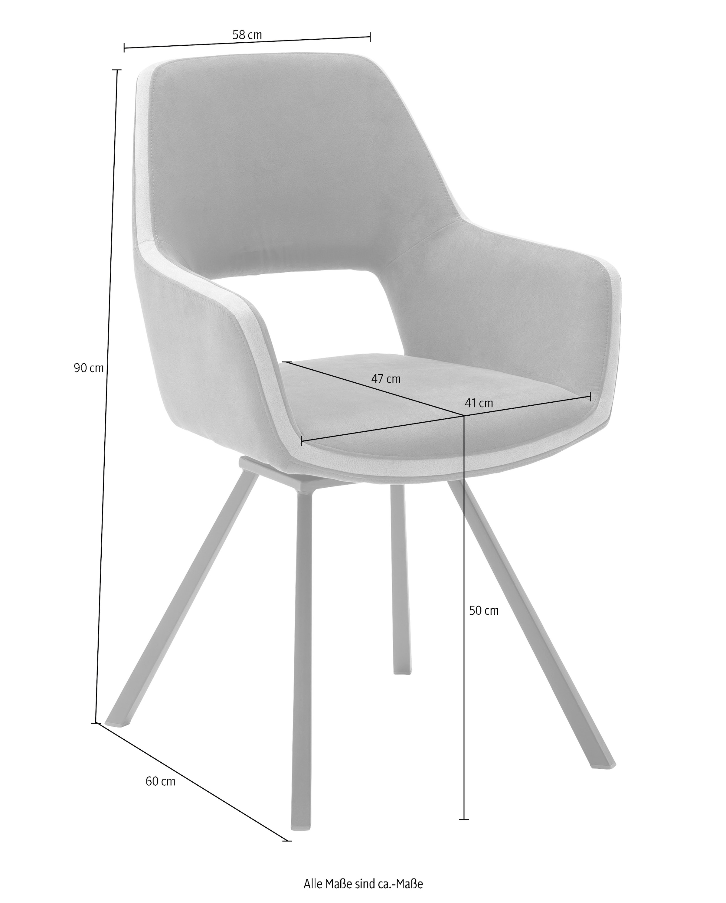MCA furniture Esszimmerstuhl Stuhl 2 belastbar kaufen 180°drehbar mit »Bayonne«, 2-er jetzt Nivellierung, kg Set, bis (Set), St., 120