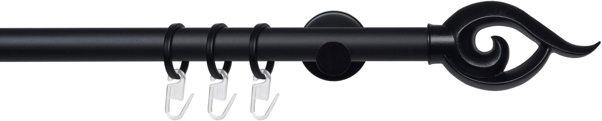 Liedeco Gardinenstange »Stilgarnitur 20 mm Blues Bessie« Ø 2 mm 1 läufig-läufig Fixmass Gardinenstange Komplett