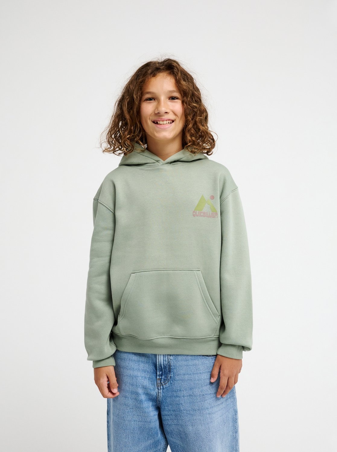 Image of Quiksilver Kapuzensweatshirt "GRAPHIC HOODIE OVERSIZED YOUTH", für Kinder, mit Kapuze, Oversized Schnitt, aus Baumwolle und Polyester