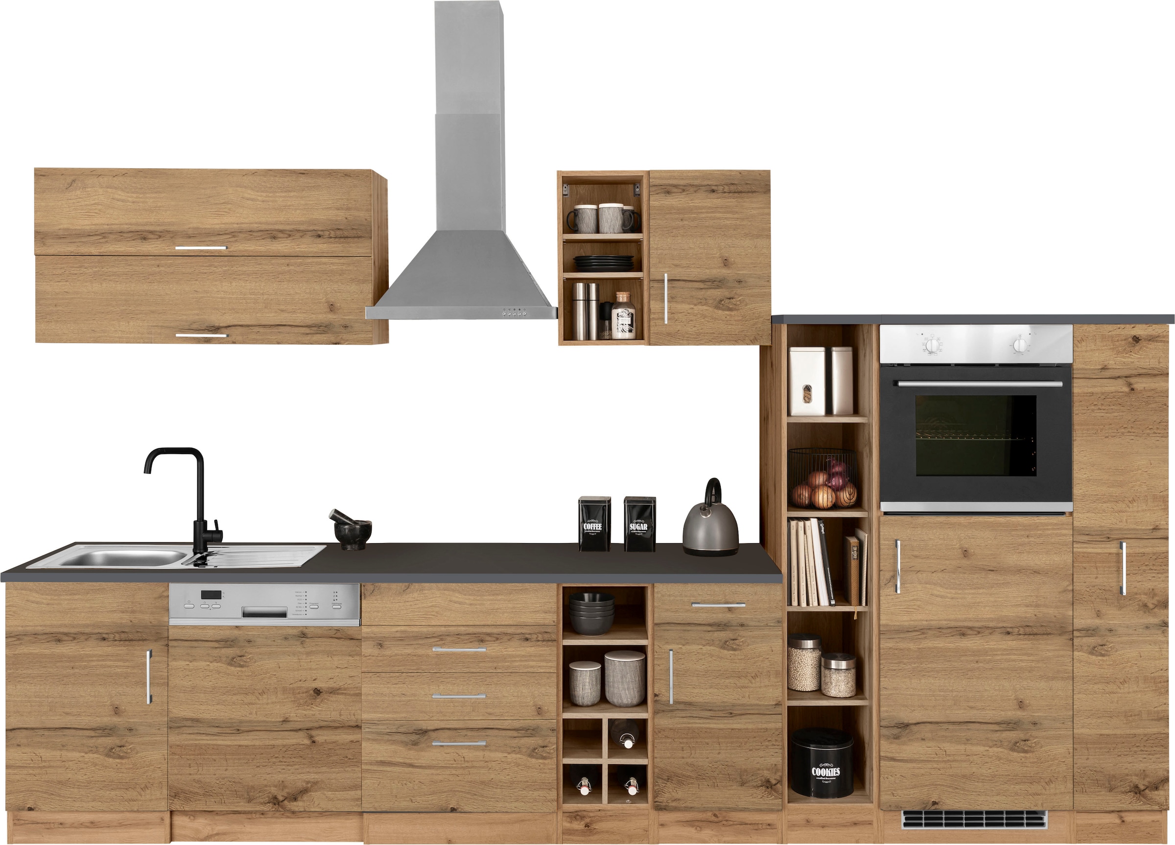 KOCHSTATION Kitchenette »KS-Colmar« sans appareils électriques, largeur 360 cm