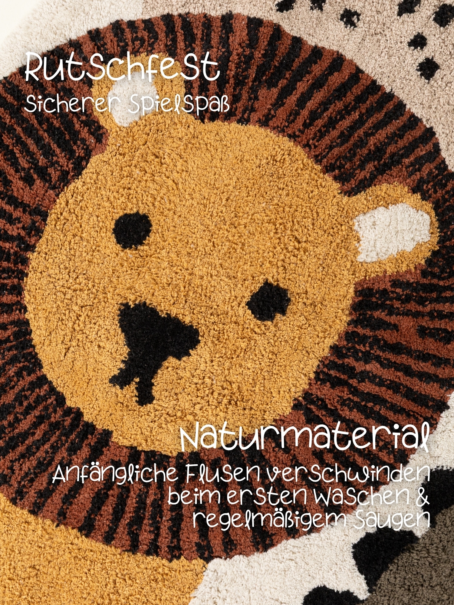 HANSE Home Tapis pour enfants »Zoey« Rectangulaire 10 mm Höhe lavable, fait main, doux, antidérapant, tapis de jeu pour chambre d'enfant