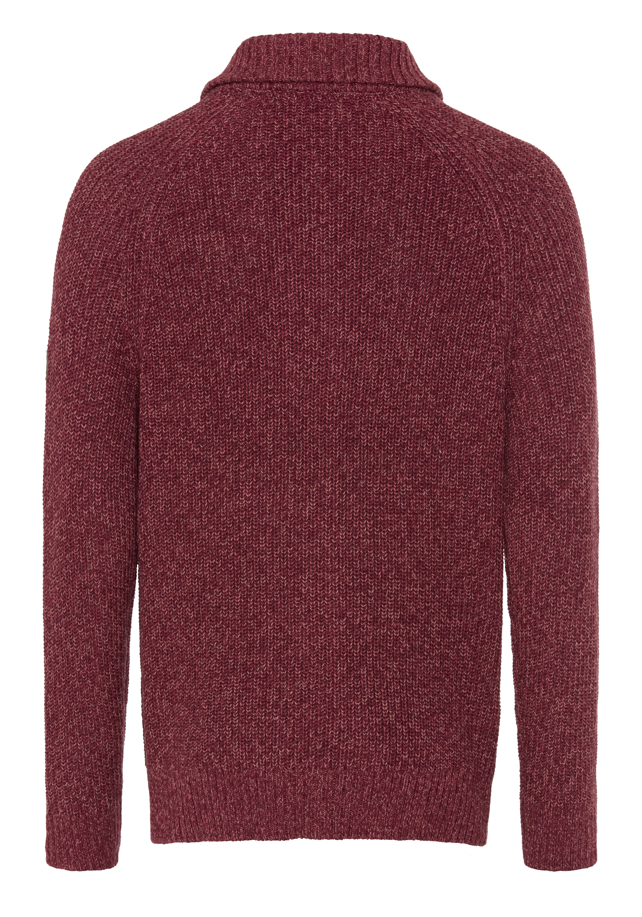 Man's World Veste en tricot »Mit Stehkragen & Reissverschluss melierte Optik« coupe régulière, avec manches raglan
