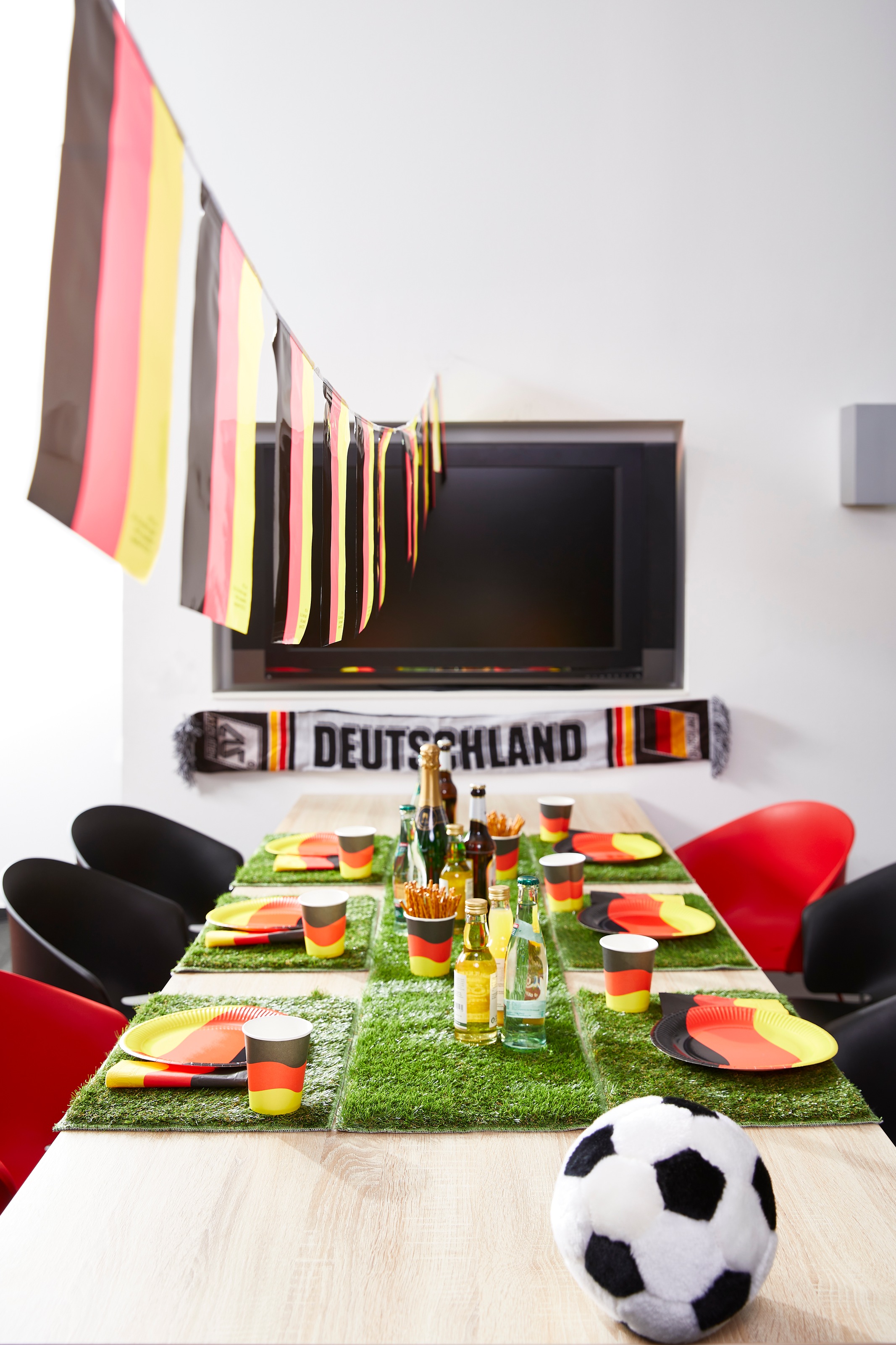 Image of Andiamo Platzset "Kuba, ideale Tischdeko für Fussball Fans" Tischset 30/45 cm, Kunstrasen, natürliche Optik, waschbar