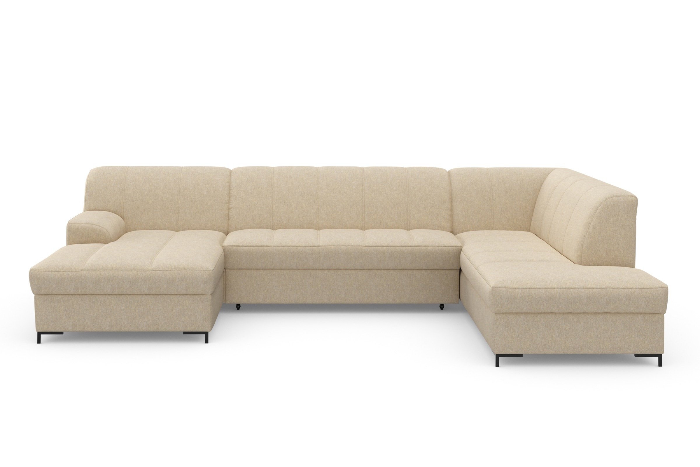 INOSIGN Wohnlandschaft »Balme, moderne Formensprache, zeitloses Design, U-Form«, Inkl. Zierkissen, wahlweise mit Bettfunktion