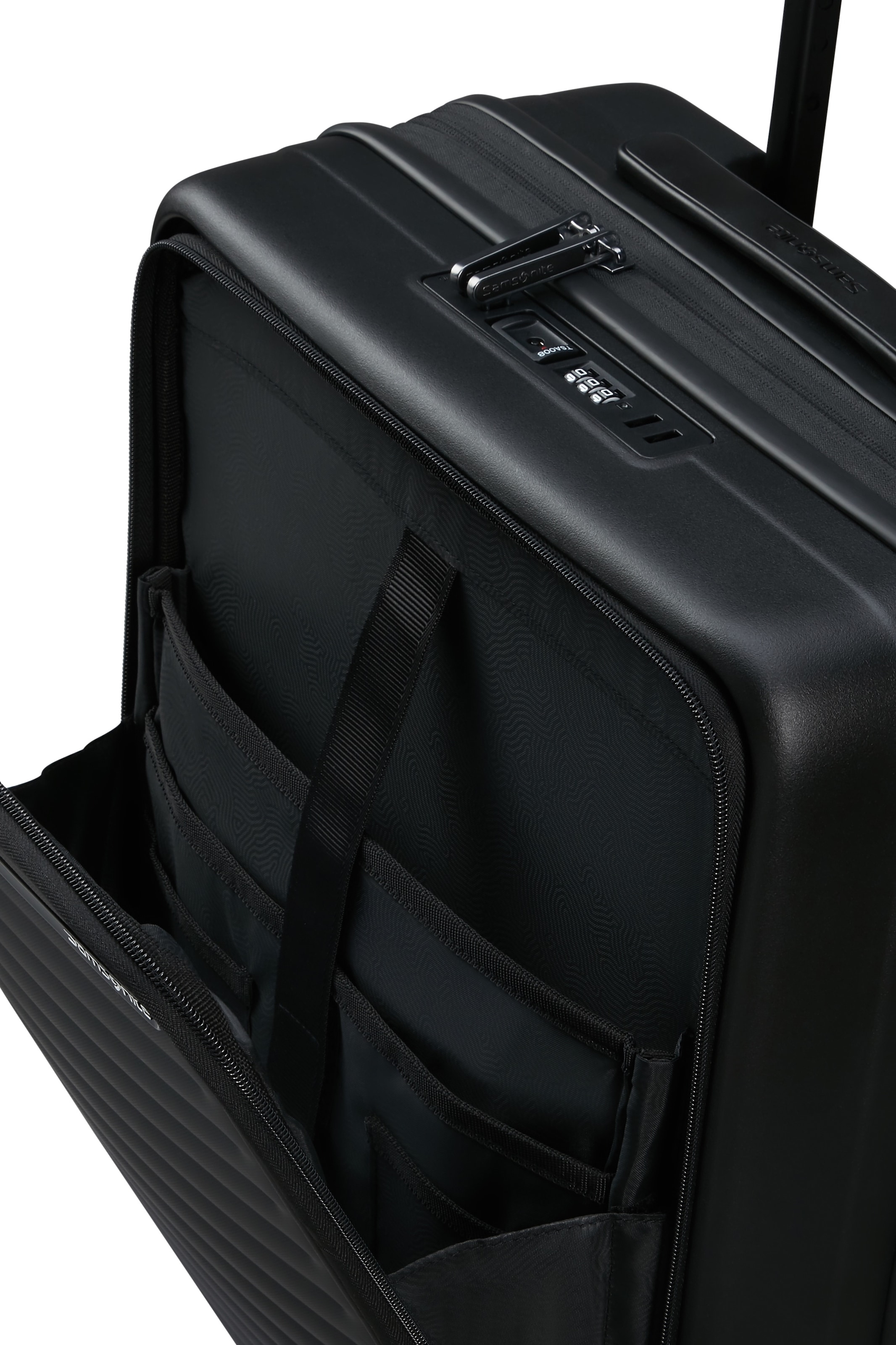 Samsonite Hartschalen-Trolley »RESTACKD, verschiedene Grössen und Farben«, (mit Packtaschen), 4 Rollen, Reisekoffer mit TSA Schloss Volumenerweiterung Packtaschen
