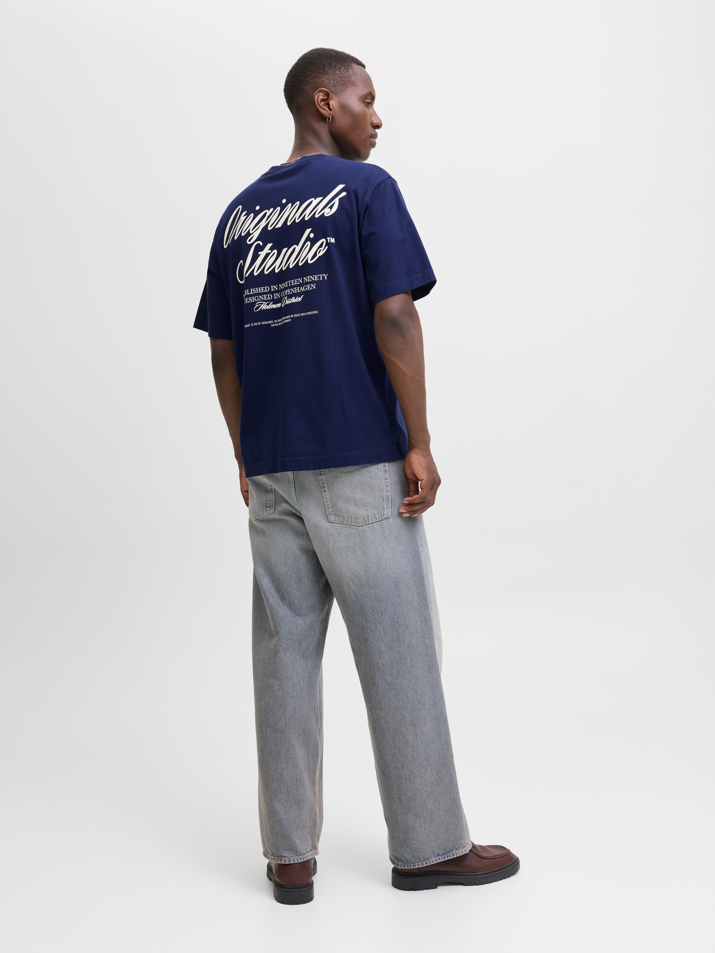 Jack & Jones Kurzarmshirt »JORNORREBRO TYPO TEE SS CREW NECK NOOS« Baumwolle, relaxed fit