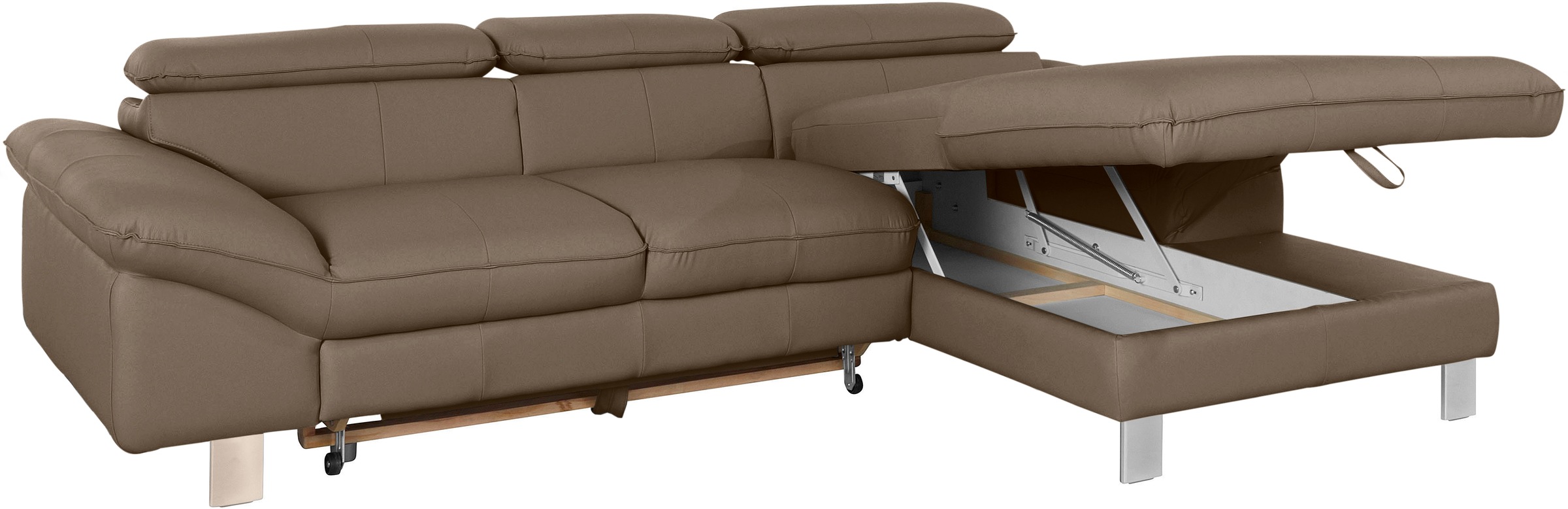 COTTA Ecksofa Driver, mit Kopfteilverstellung, wahlweise mit Bettfunktion