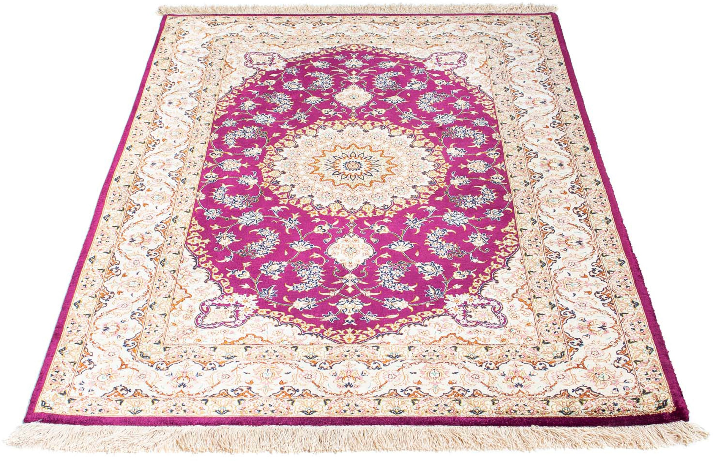 Image of morgenland Orientteppich »Perser - Ghom - 146 x 102 cm - lila«, rechteckig, 10 mm Höhe, Wohnzimmer, Handgeknüpft, Einzelstück mit Zertifikat bei Ackermann Versand Schweiz