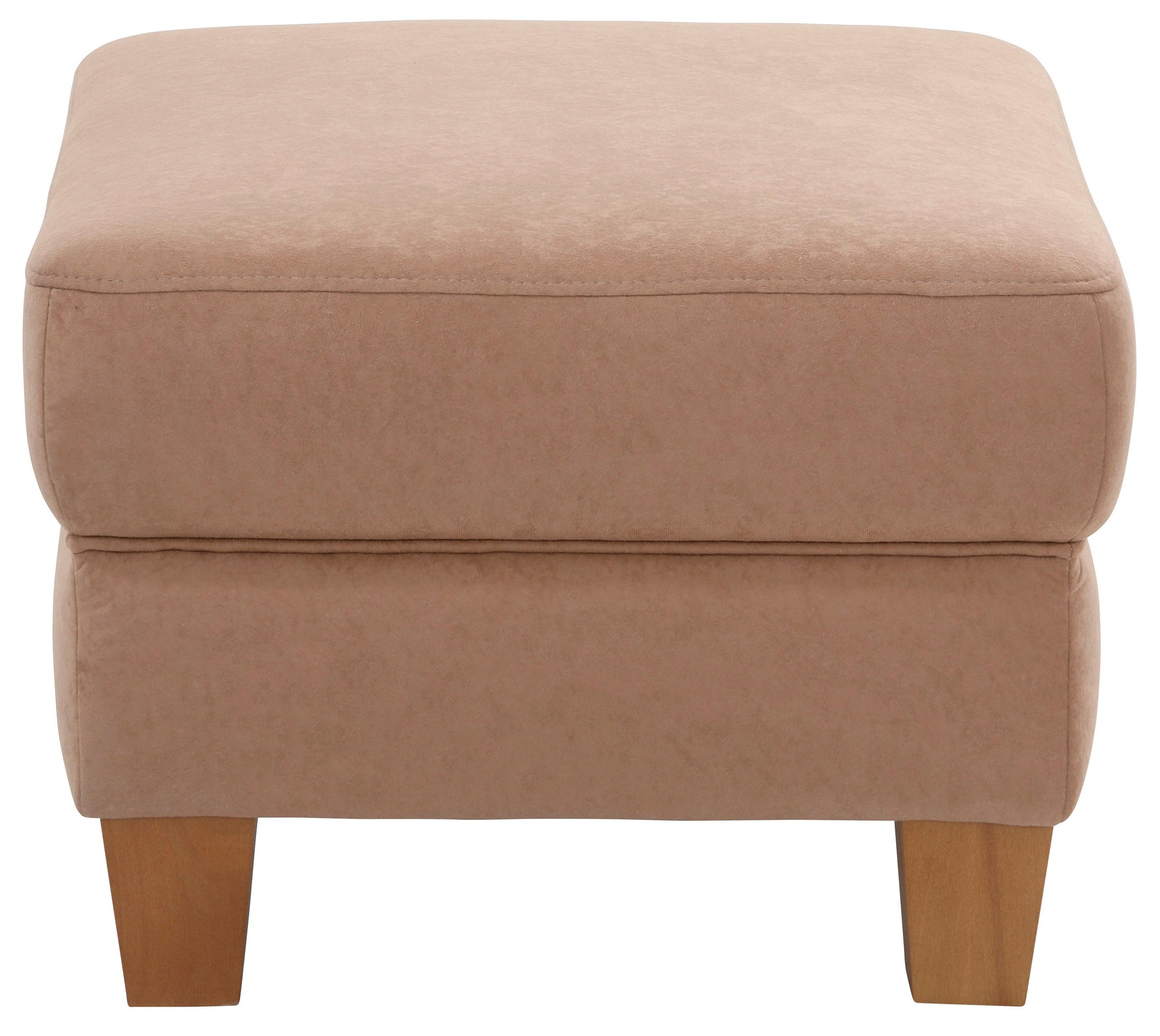 Home affaire Hocker »Texel« mit Federkern und Kontrastnaht, Füsse Buche eichefarben