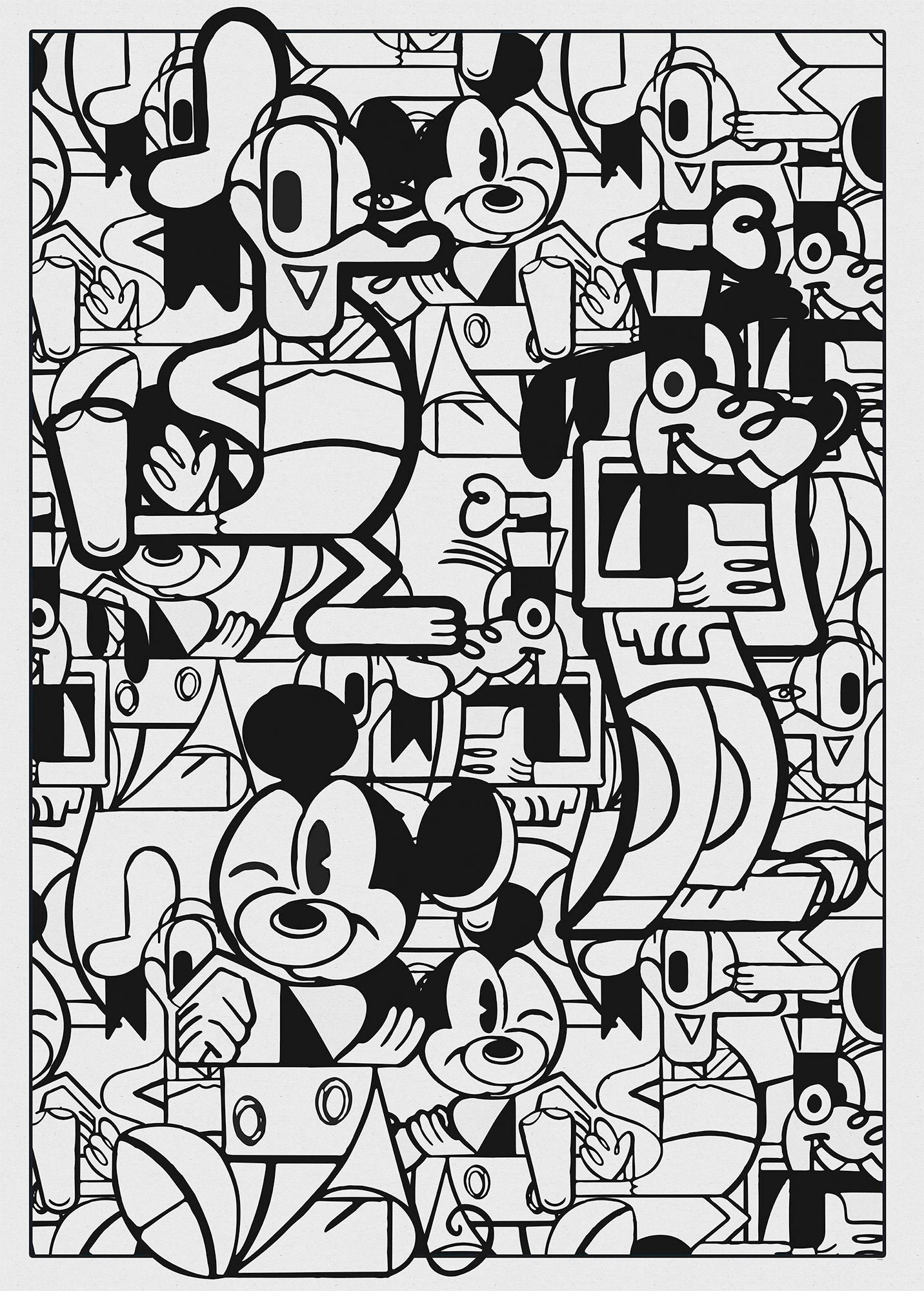 Image of Komar Vliestapete "Digitaldruck Vlies - Mickey Constructive - Grösse 200 x 280 cm" bedruckt glatt Kinderzimmer