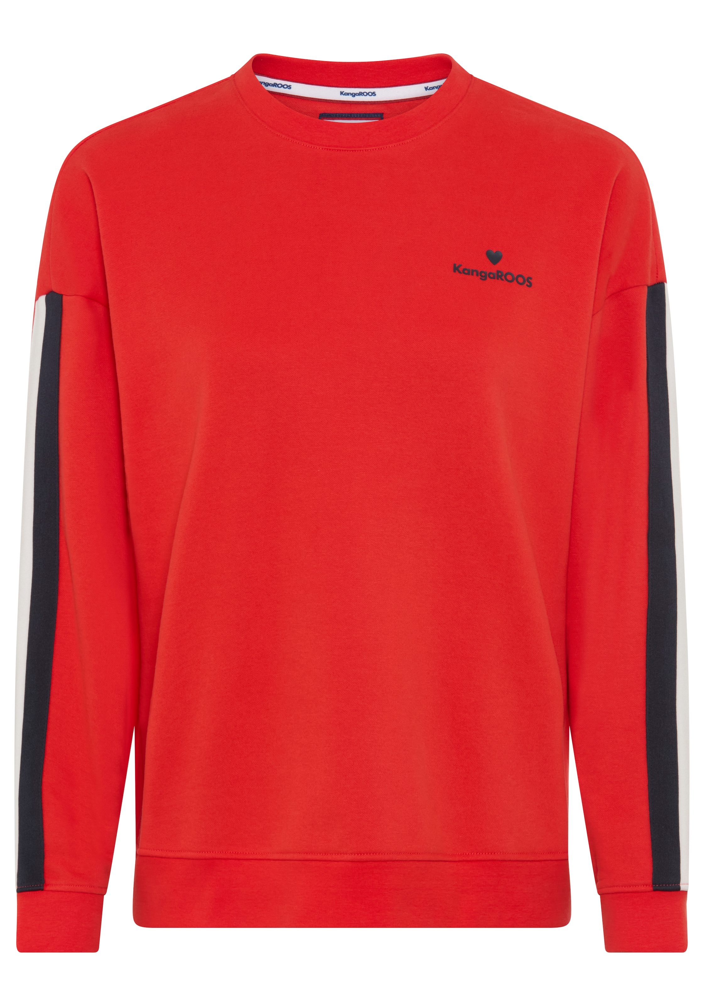 KangaROOS Sweat-shirt , avec col rond, en coton et polyester, coupe ample

