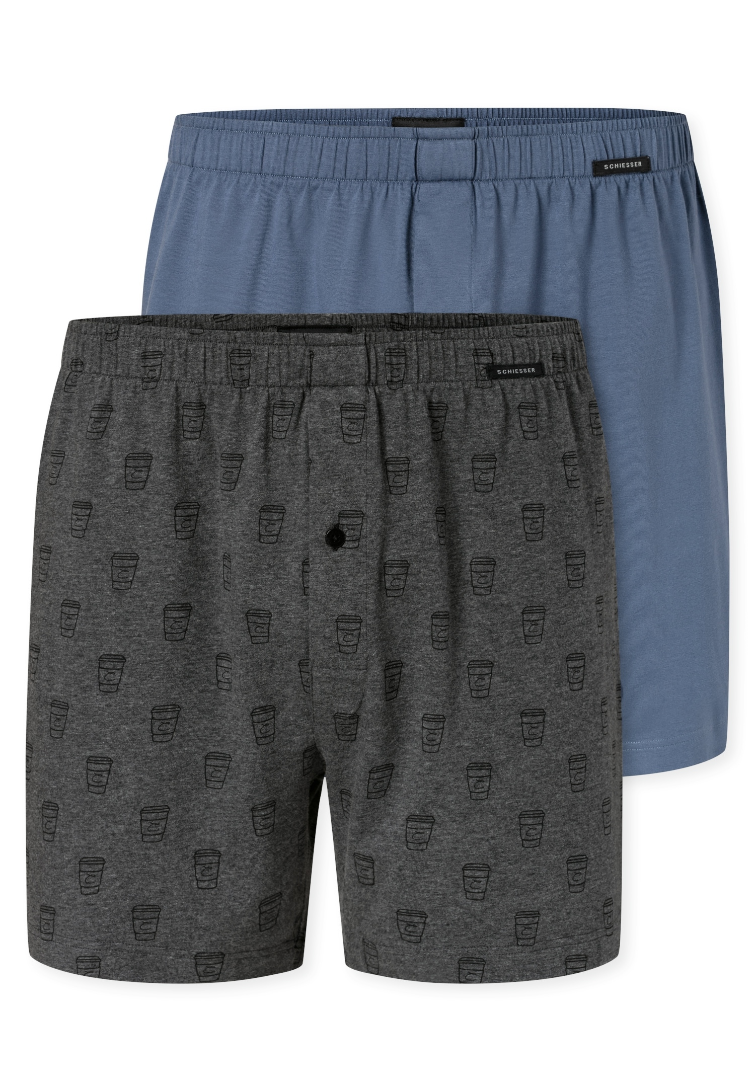 Schiesser Boxer ample »Boxershorts Multipack« patte de boutonnage fonctionnelle et bouton visible
