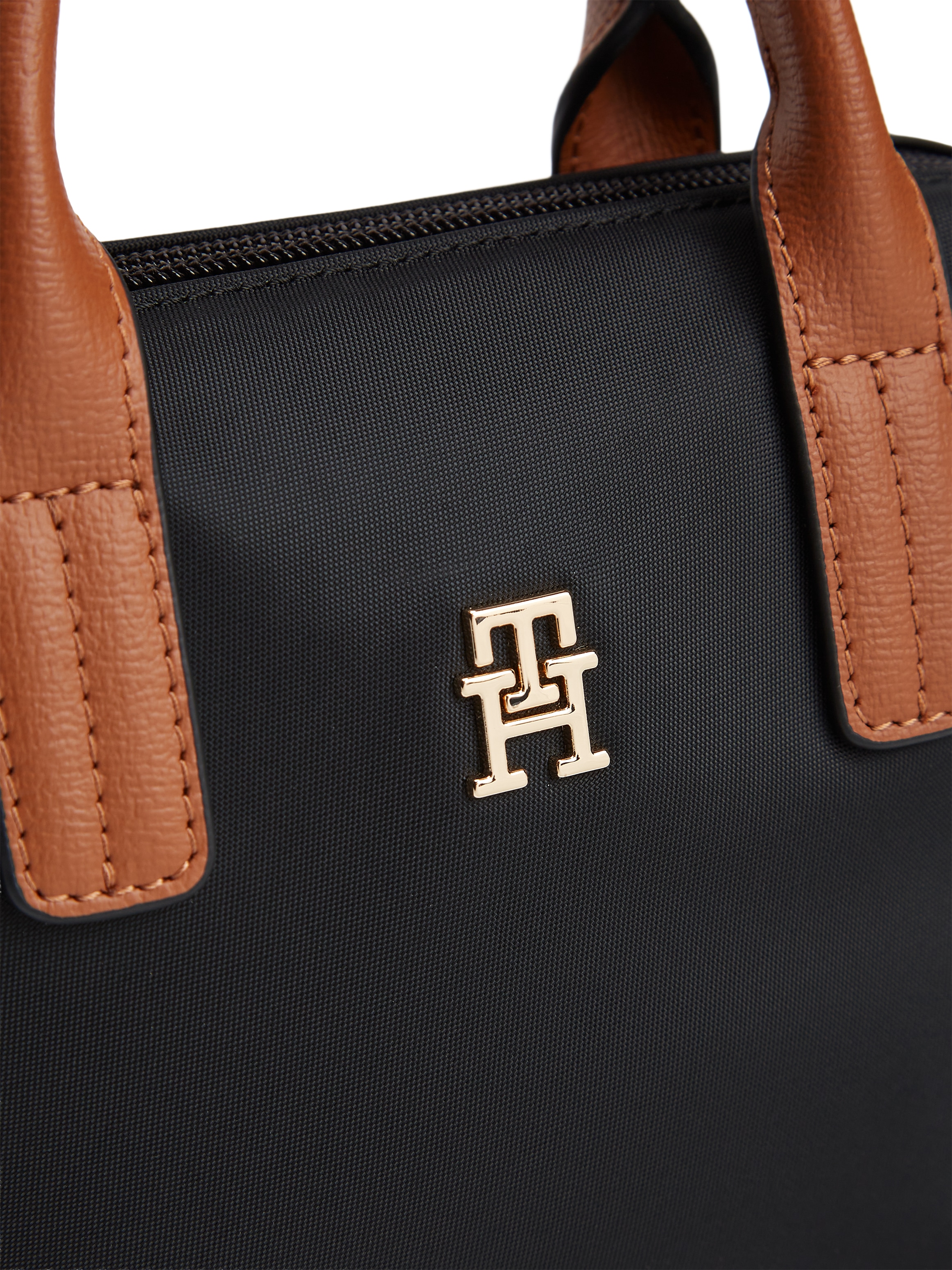 Tommy Hilfiger Handtasche »POPETTE MICRO TOTE« Damen Umhängetasche, Schultertasche im Kontrastlook
