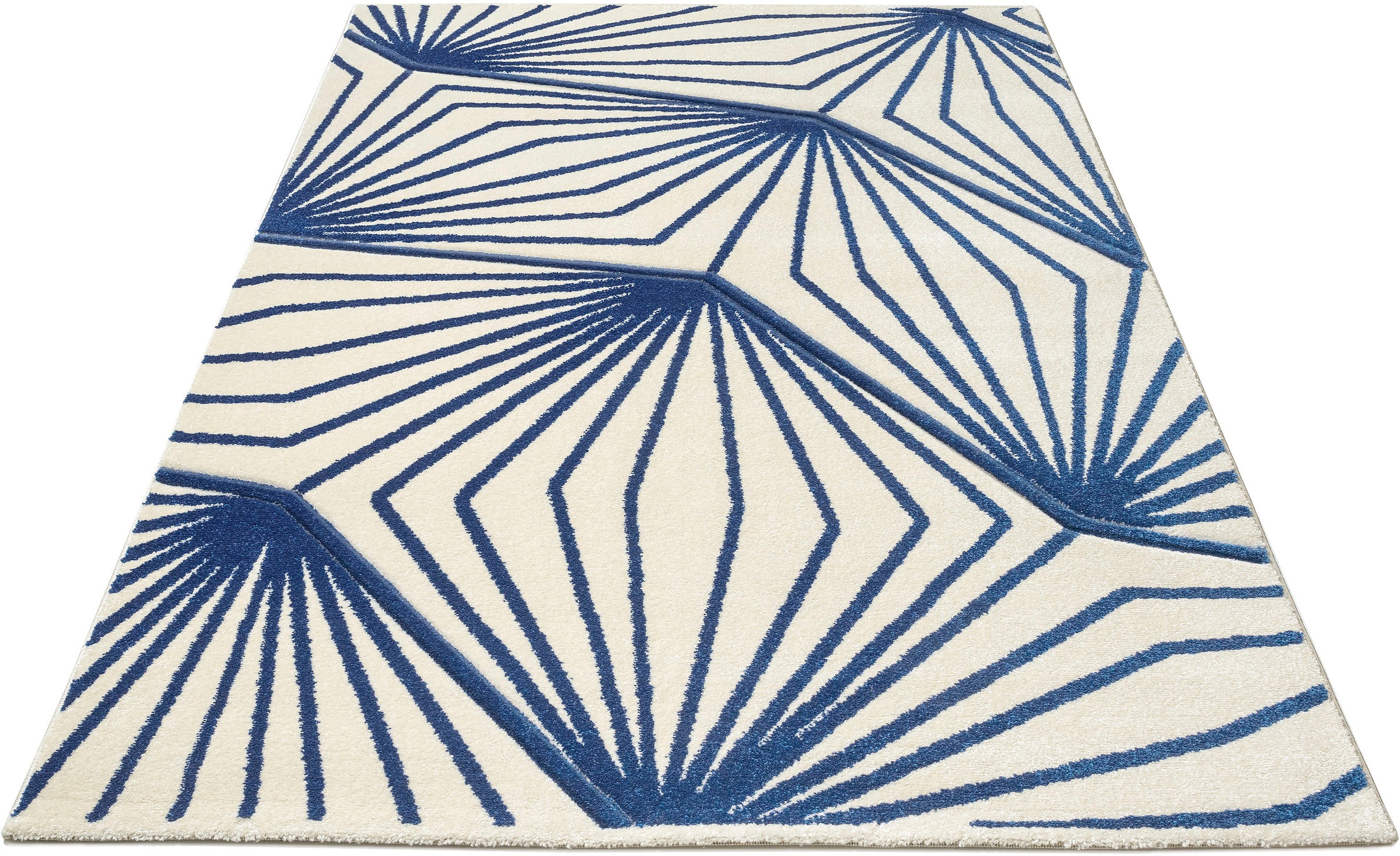 Image of andas Teppich »Moreno«, rechteckig, 14 mm Höhe, modernes Design, schön weich, flacher Teppich, weich Wohnzimmer Schlafzimmer Esszimmer bei Ackermann Versand Schweiz