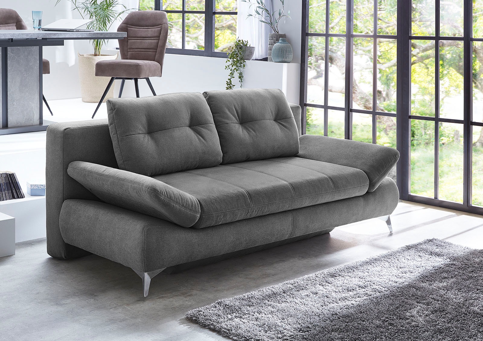 Jockenhöfer Gruppe Schlafsofa "Mats, B: 200 cm, Liegefl. 160x200 cm" mit Schlaffunktion, Bettkasten & Armteilverstellung
