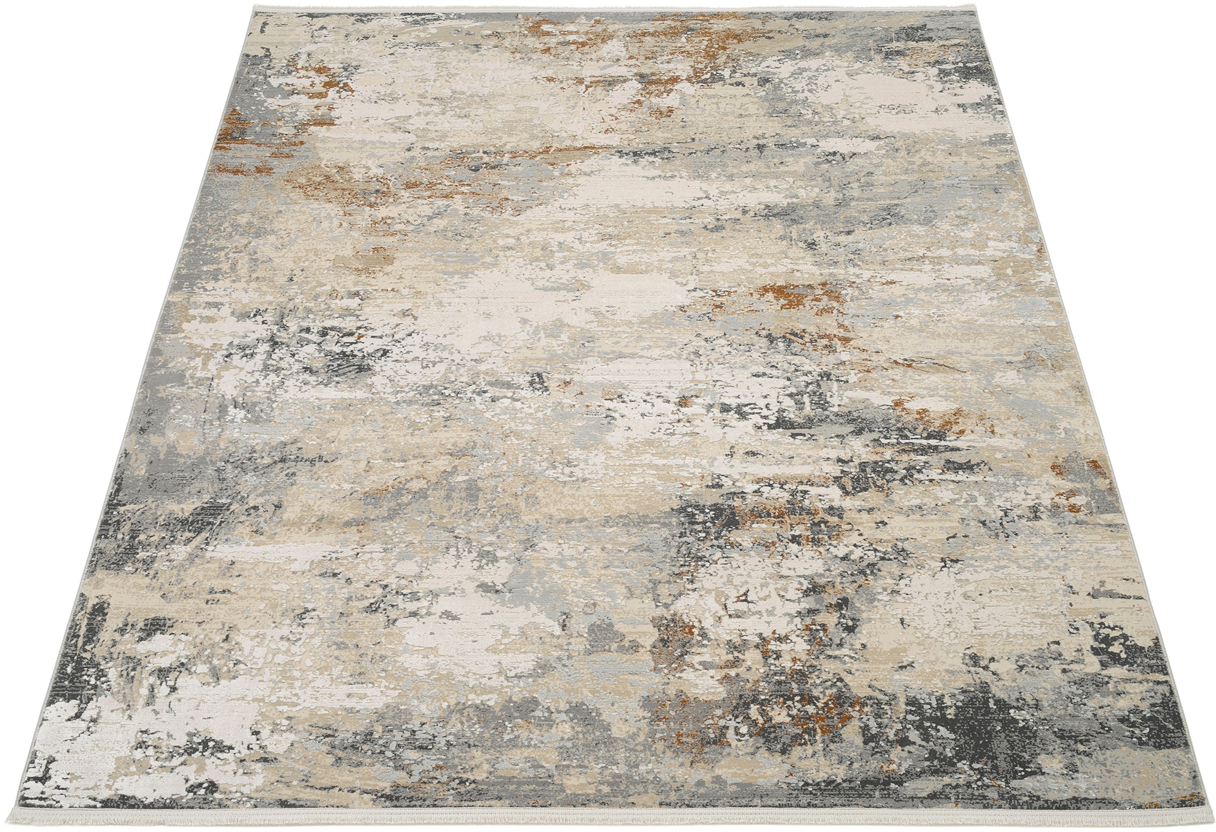 OCI DIE TEPPICHMARKE Teppich »IMPRESSION GALAXY« rechteckig 5 mm Höhe Vintage, feine Fransen, leichter Glanz durch Viskose, Wohnzimmer