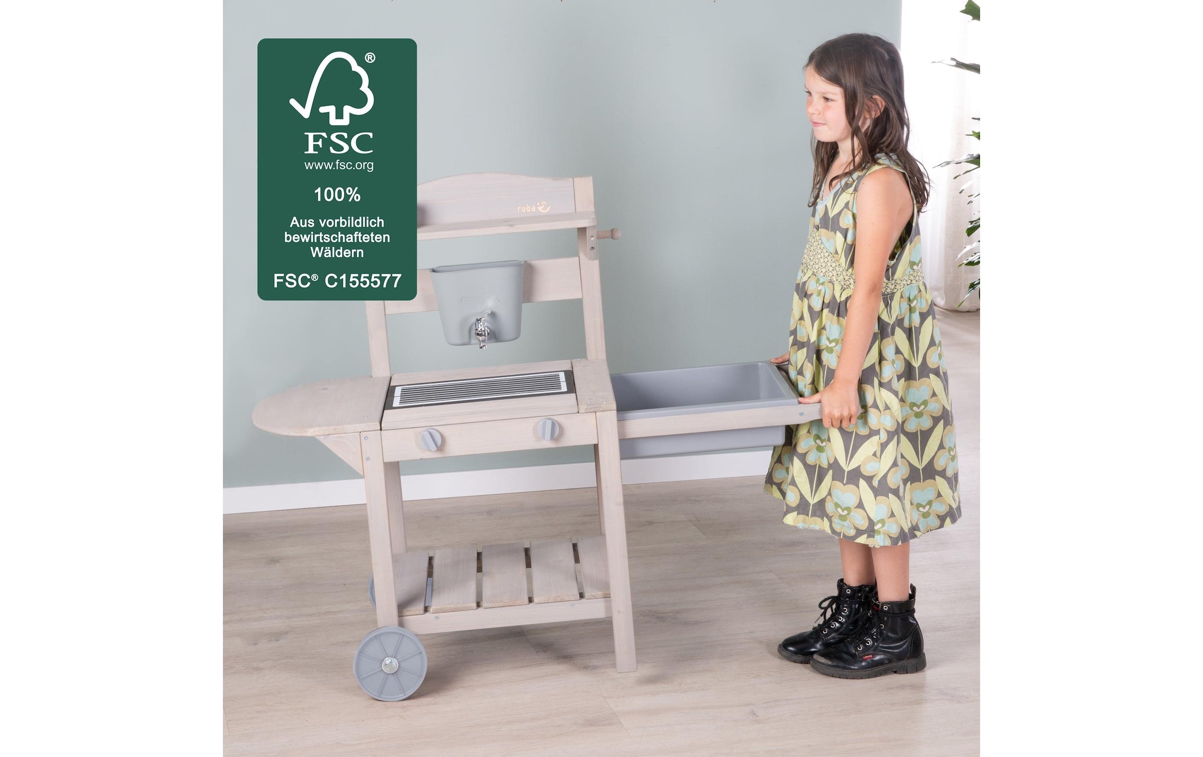 roba® Outdoor-Spielküche »BBQ Grau«