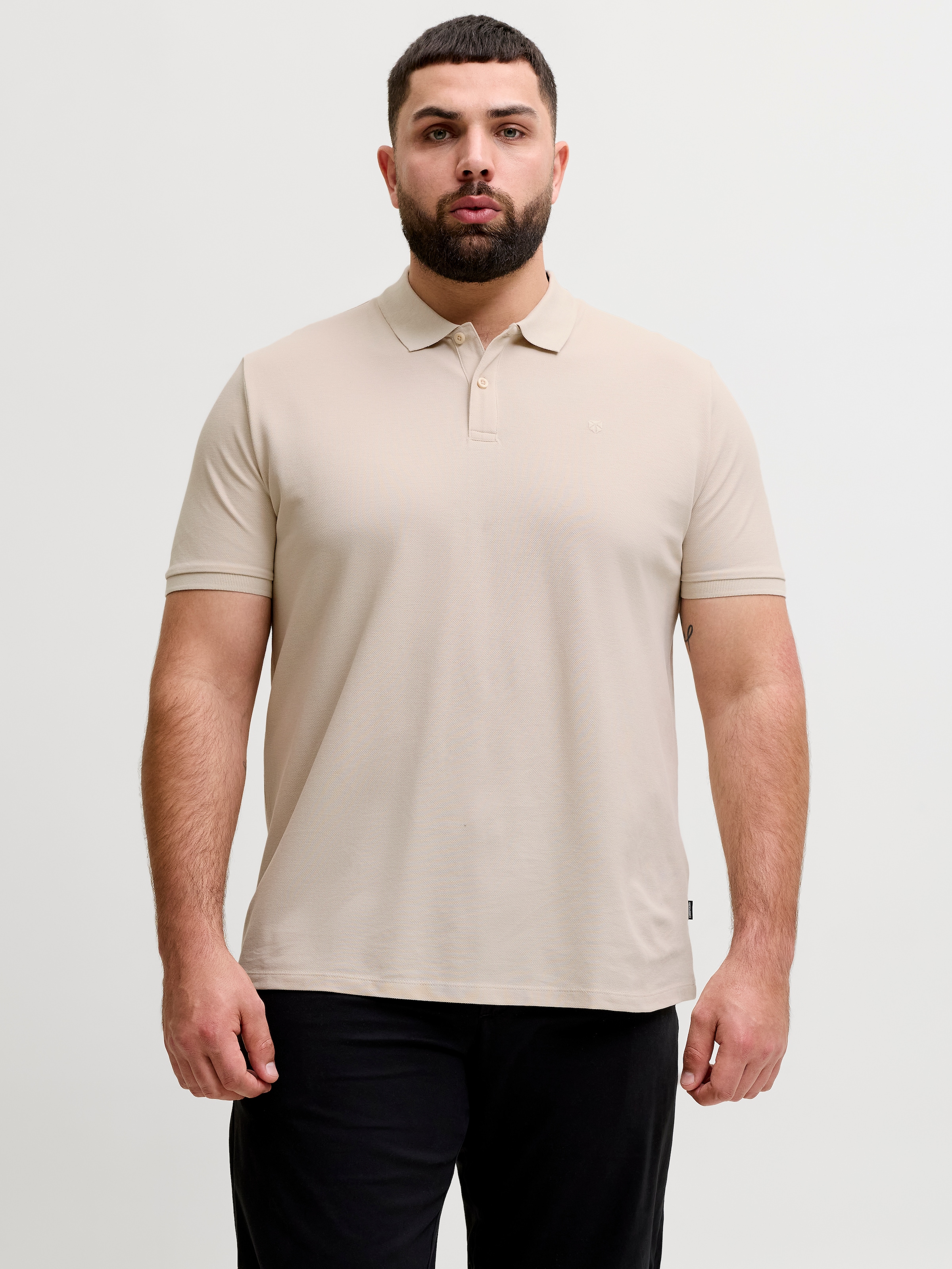 Image of Jack & Jones PlusSize Poloshirt "JPRBLAWESTON SS POLO PLS" mit Stickerei