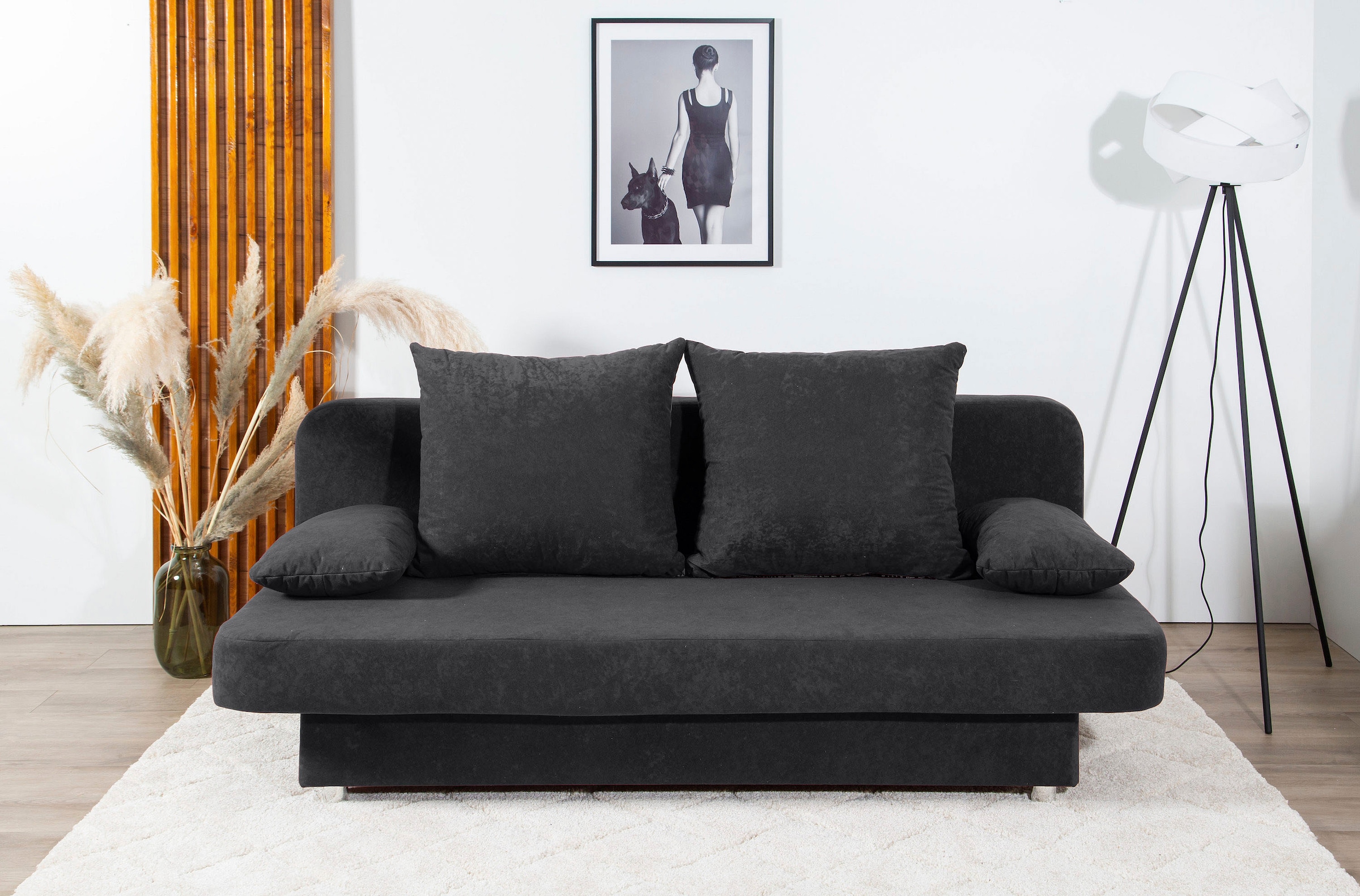 COLLECTION AB Schlafsofa »Ulla inkl. Bettfunktion und Bettkasten«, Schlafsofa,Bettfunktion,Bettkasten,inkl. Rückenkissen,Armlehnekissen