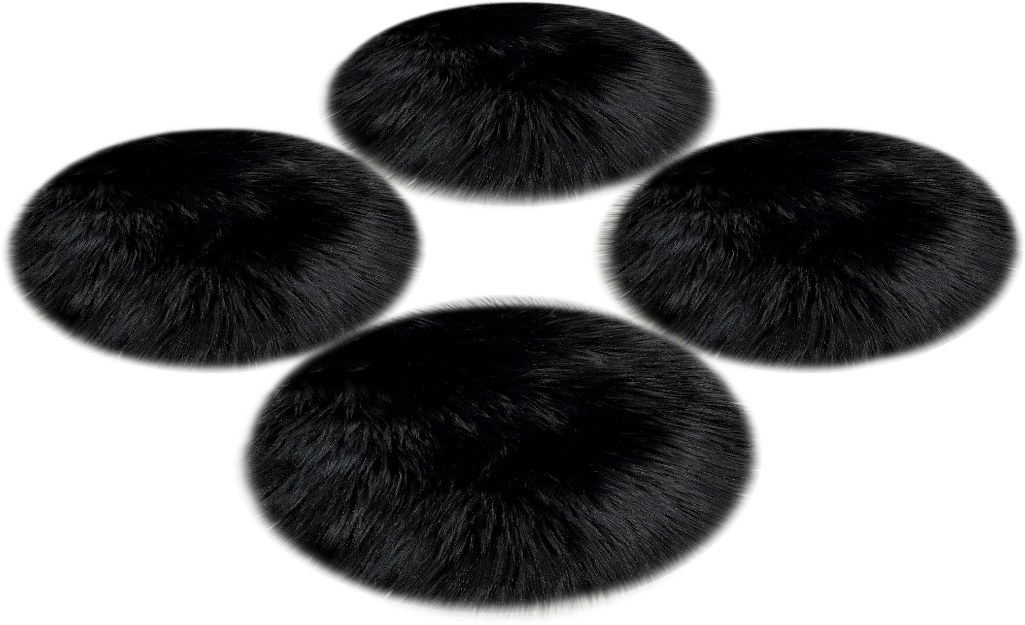 Image of Home affaire Sitzkissen »Dena«, (4 St., 4-teilig), Sitzauflage, Sitzfell, rund, Ø 35 cm, Kunstfell, changierende Farben, besonders weich, ein echter Kuschelteppich, ideale Teppiche/Fell für Stühle im Wohnzimmer & Esszimmer bei Ackermann Versand Schweiz